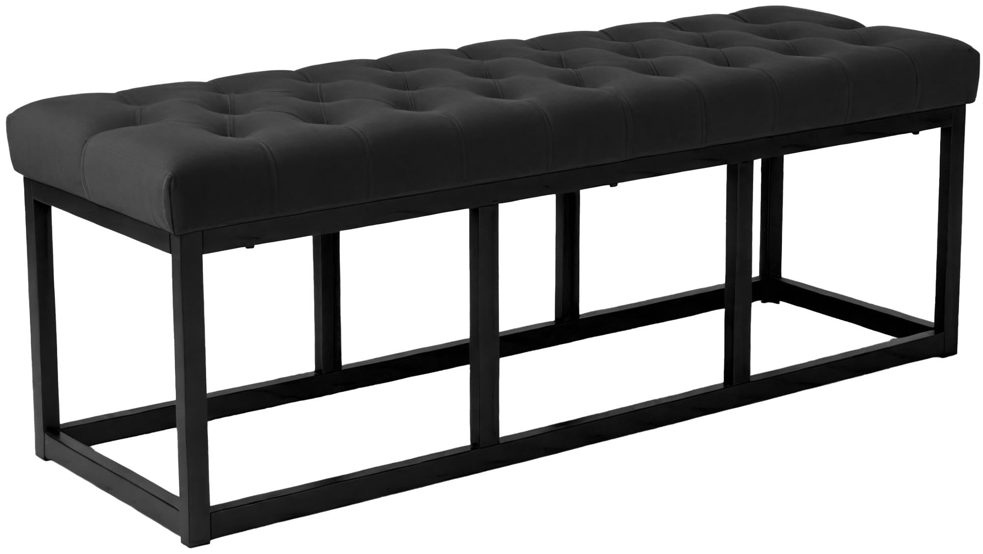 Polson Velvet Black Bench