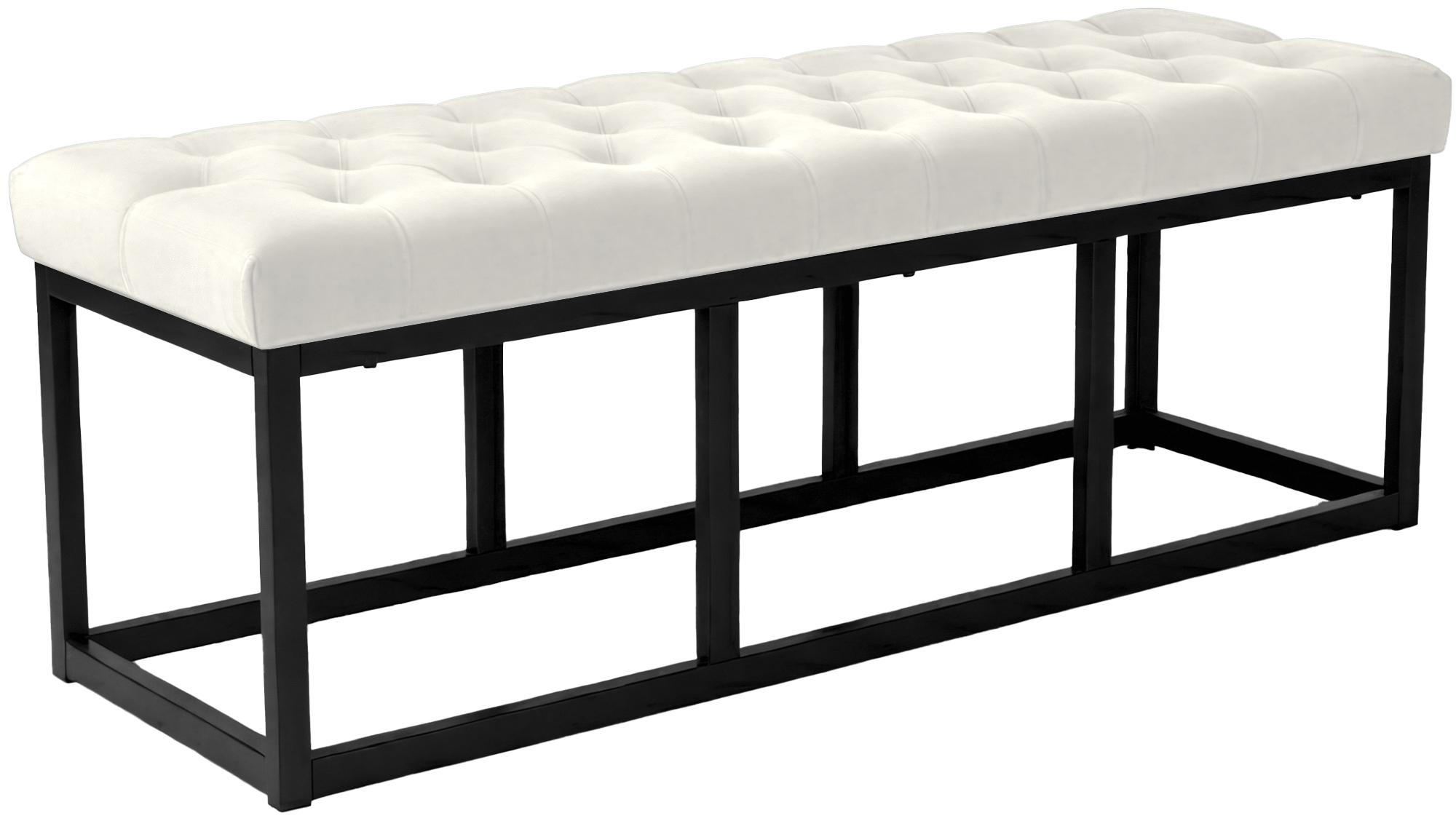 Polson Velvet Black Bench