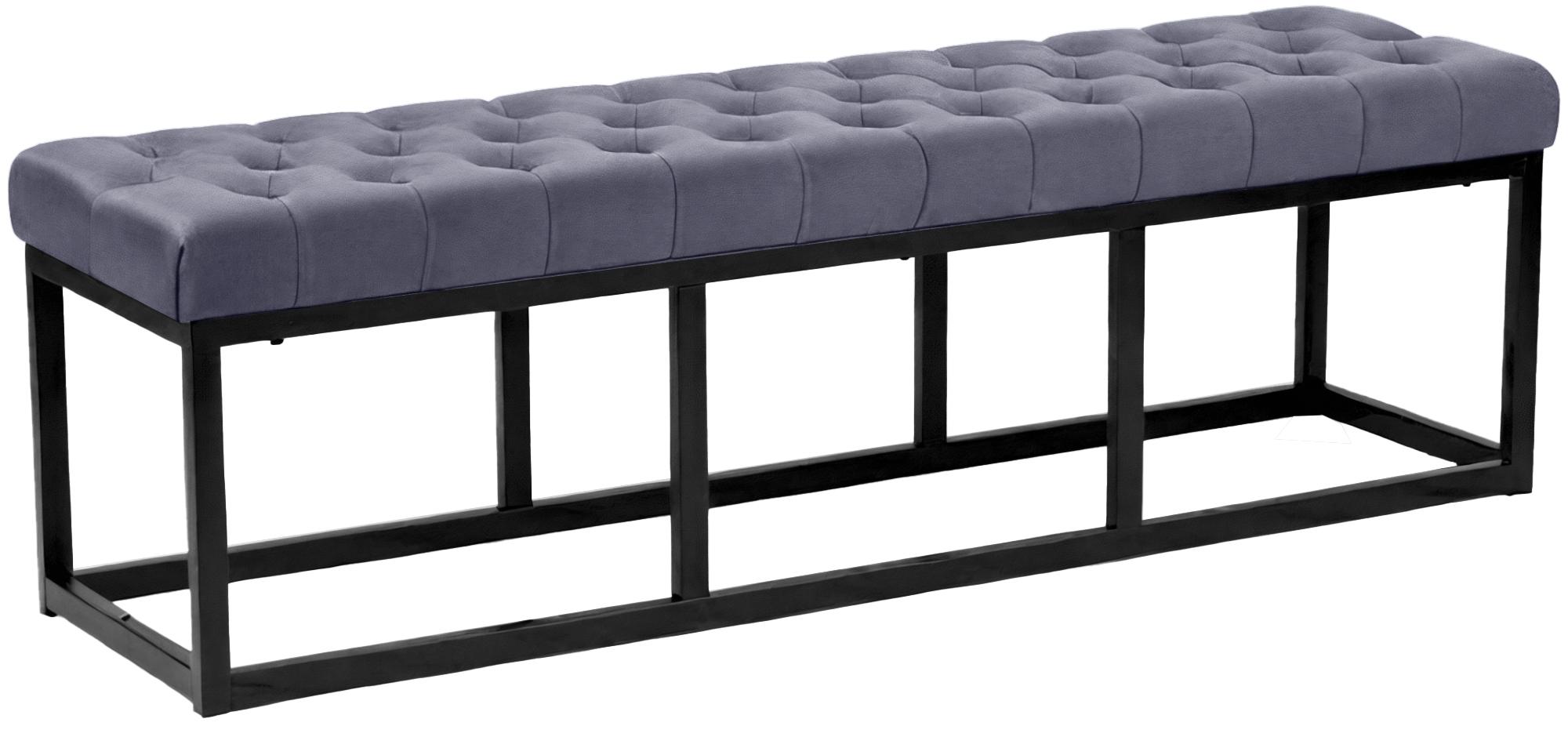 Polson Velvet Black Bench
