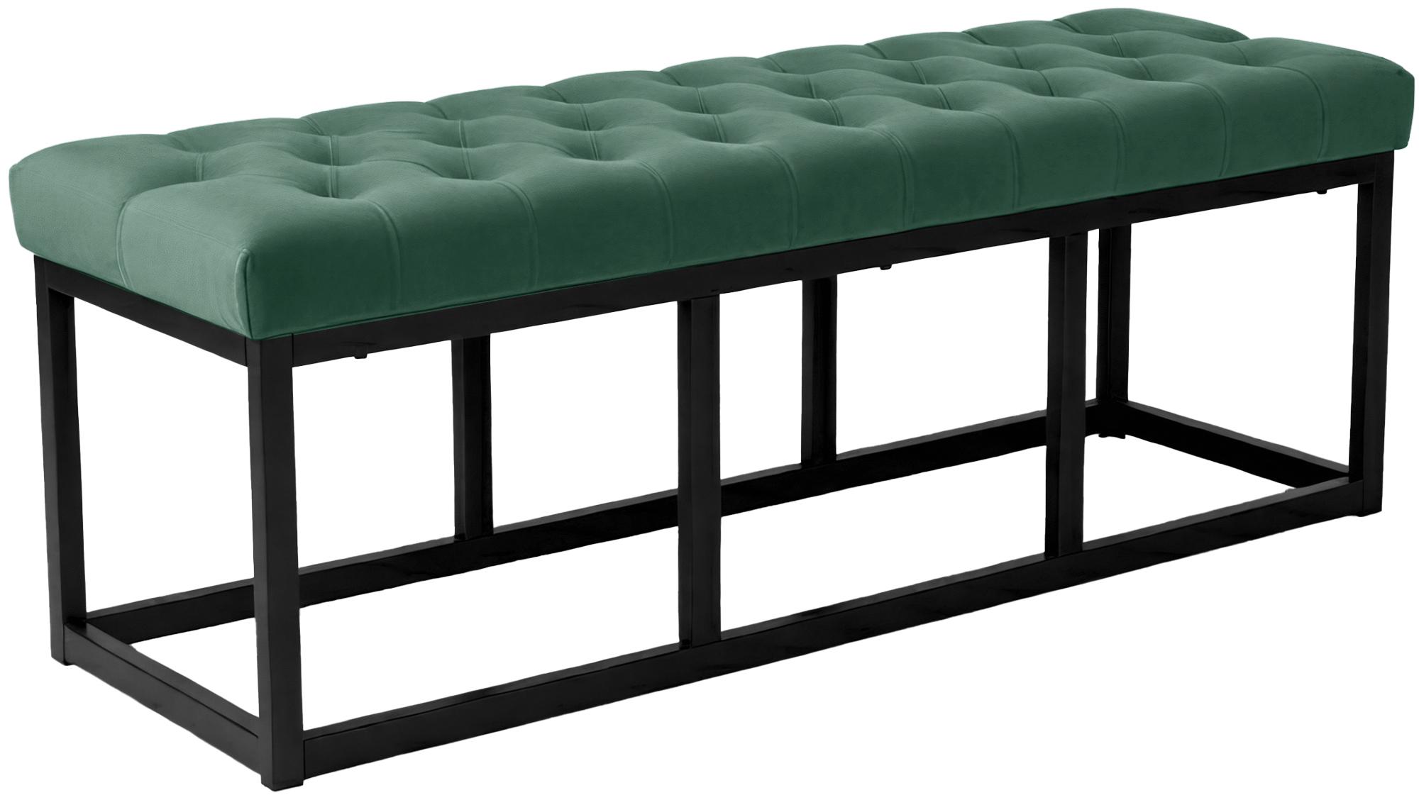 Polson Velvet Black Bench