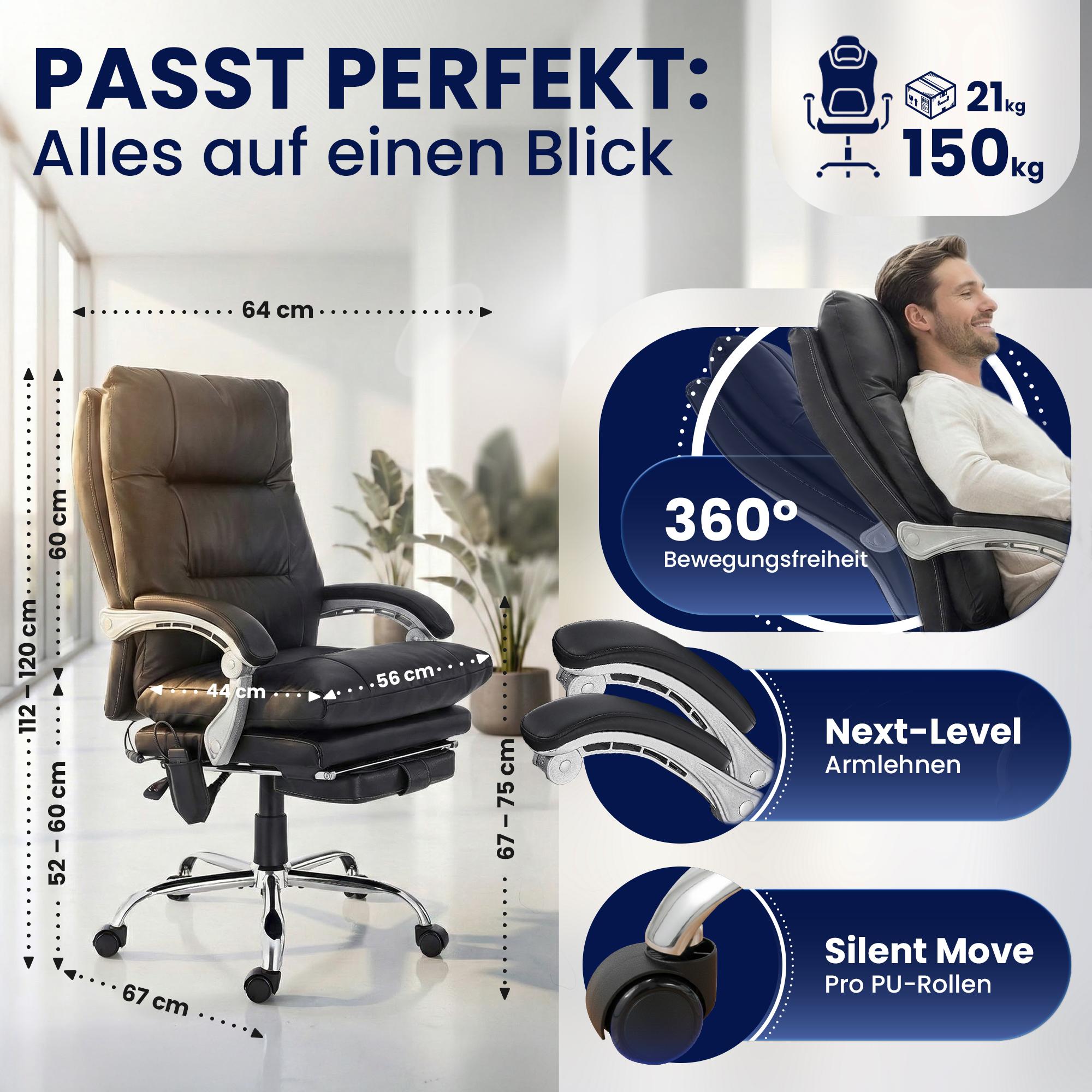 Bürostuhl Sirba mit Massagefunktion