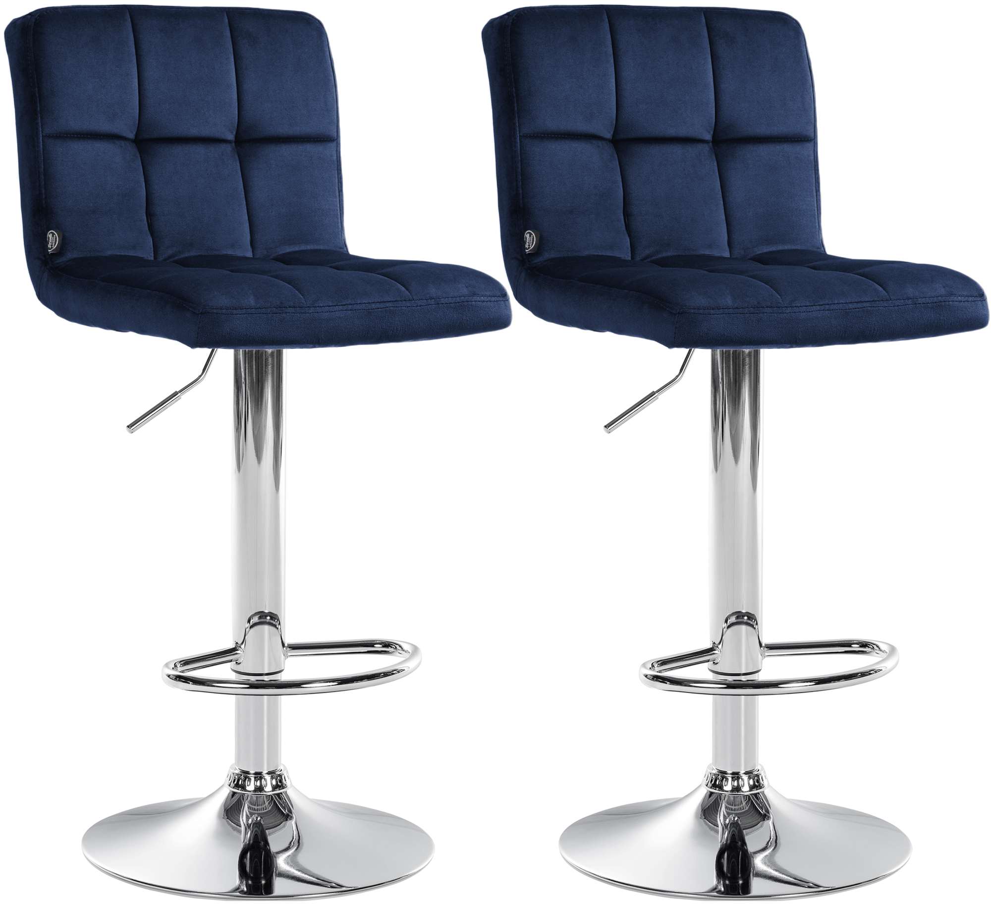 Set of 2 bar stools Peru velvet
