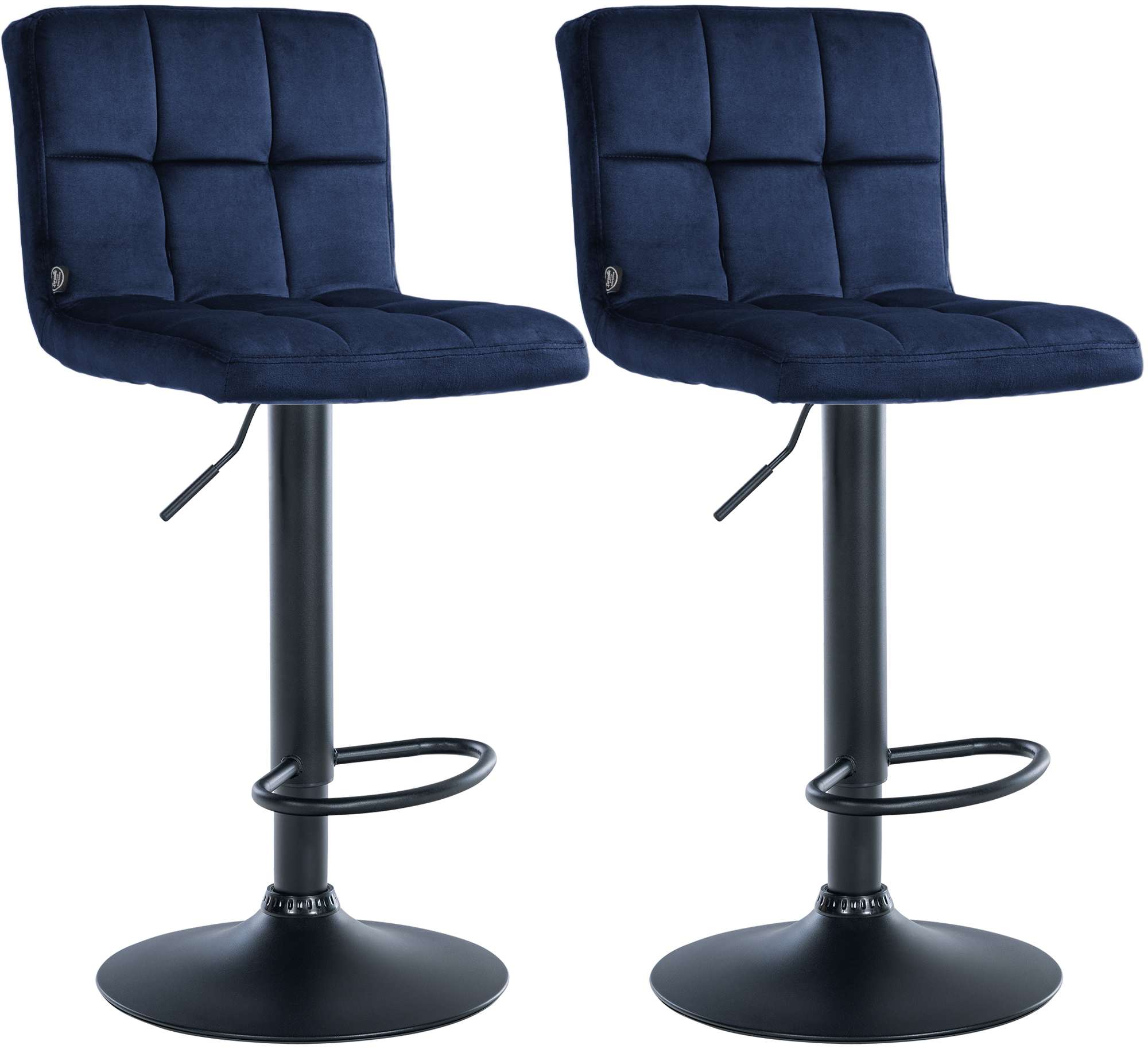 Set of 2 bar stools Peru velvet