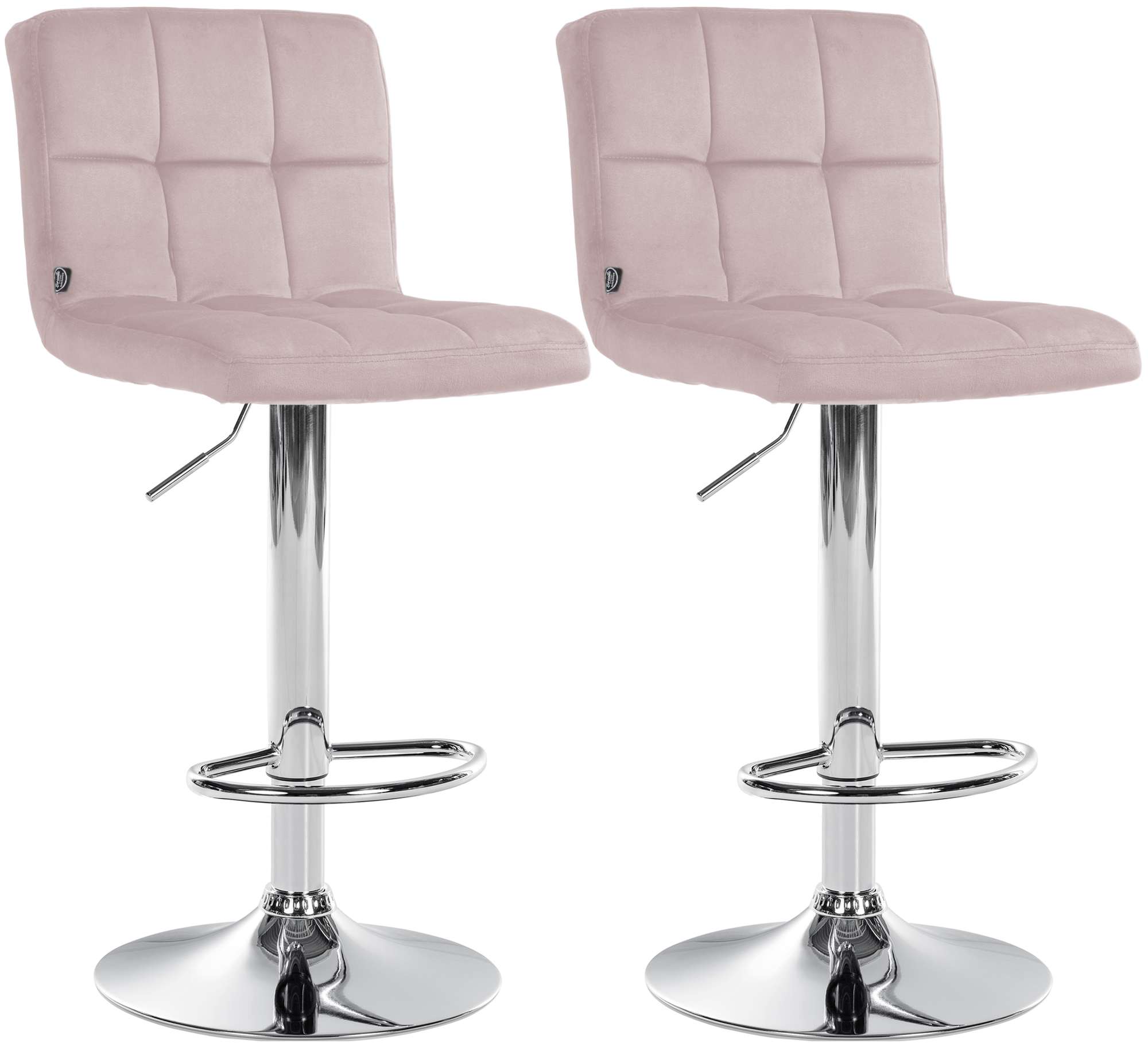 Set of 2 bar stools Peru velvet