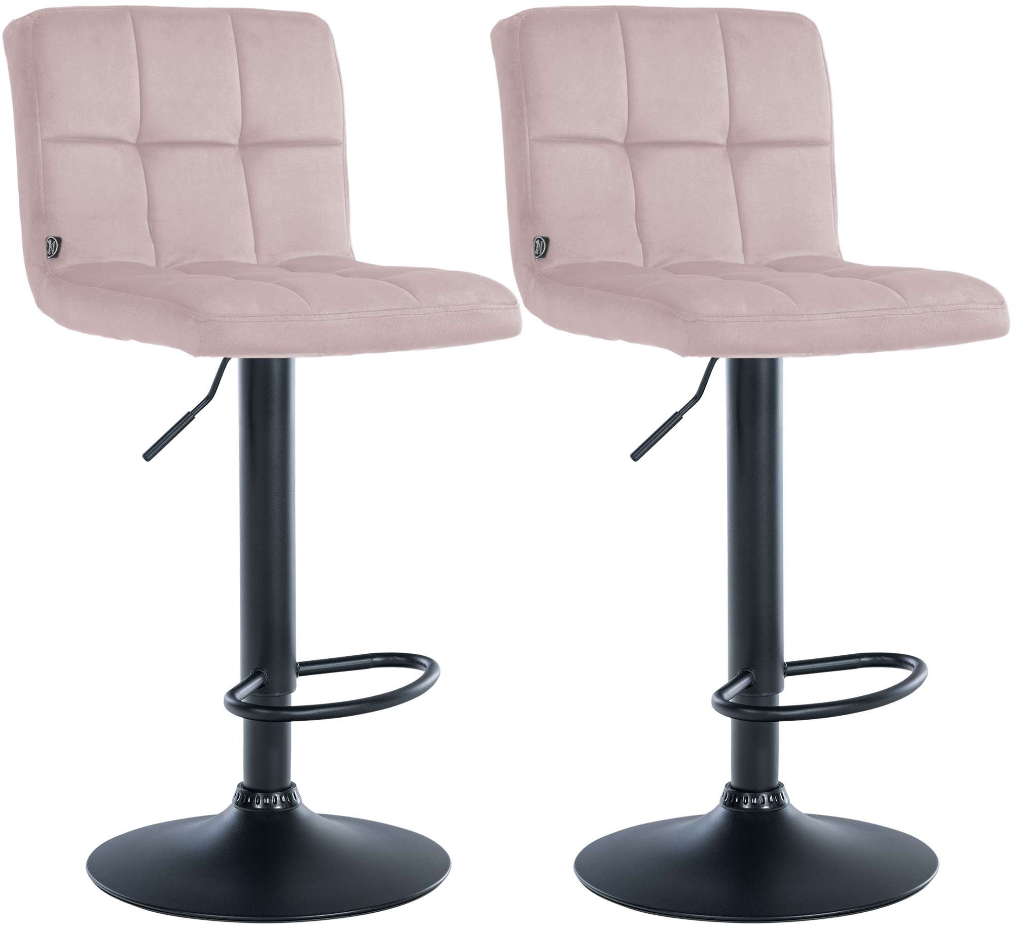 Set of 2 bar stools Peru velvet