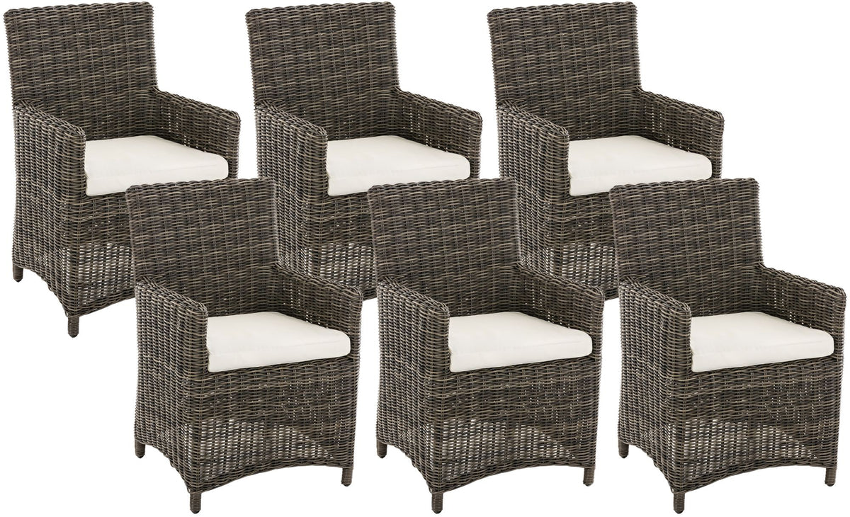 Set of 6 Garden Chairs Fontana 5mm