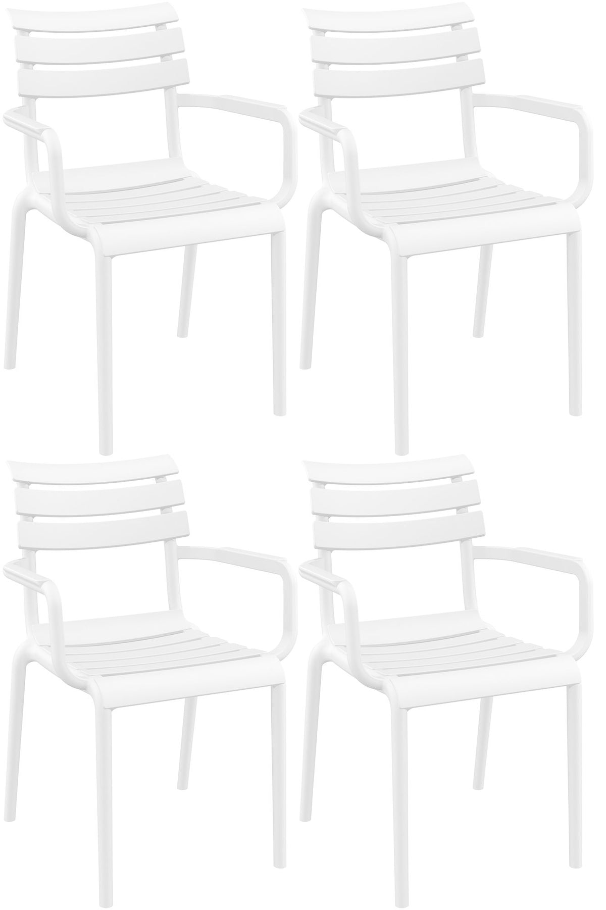 Set of 4 Paris garden chairs