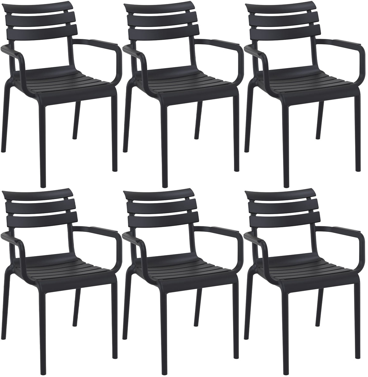 6-piece garden chair set Paris
