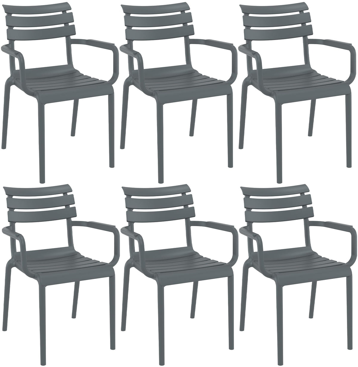 6-piece garden chair set Paris