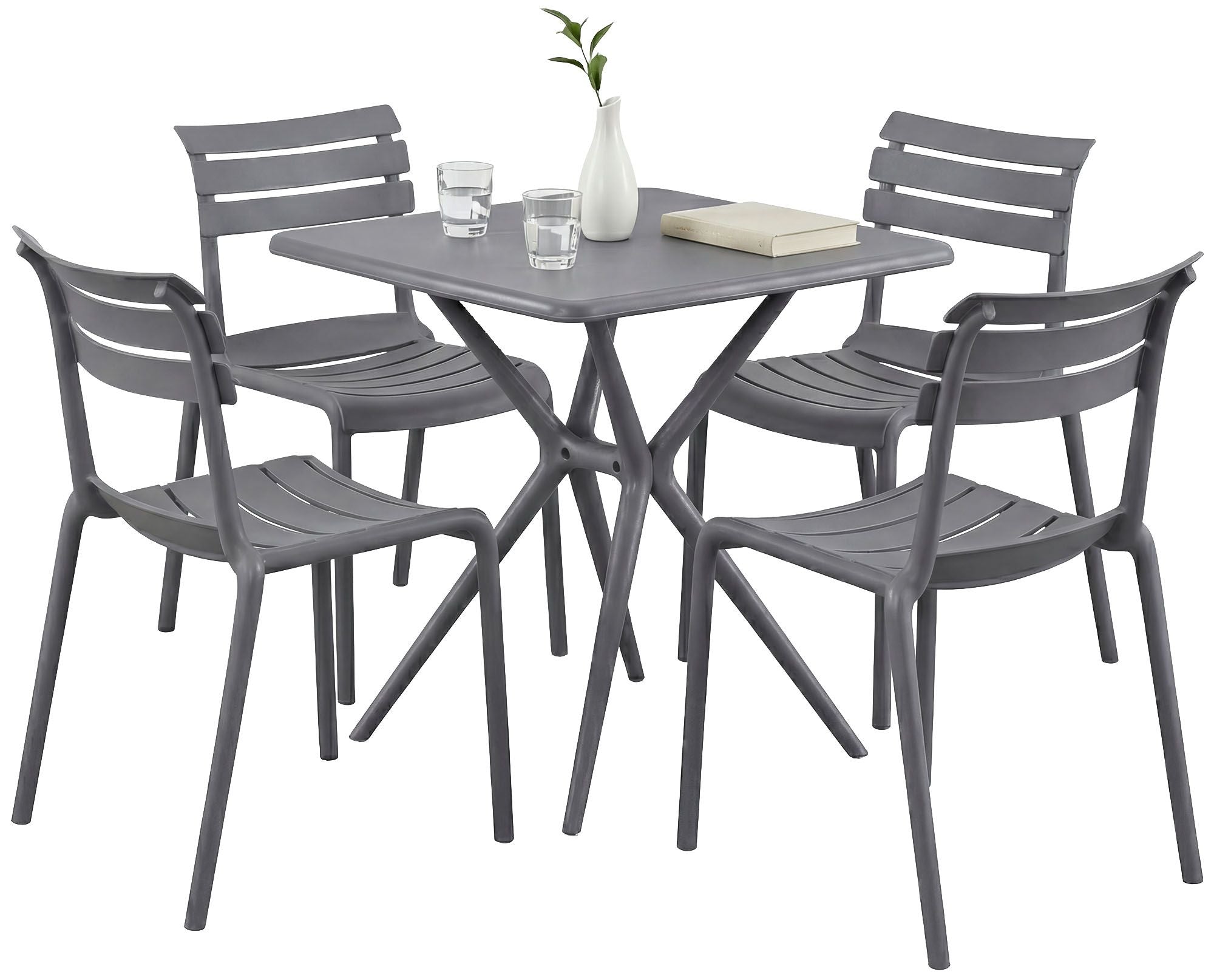 Gartenmöbel-Set Vela mit 4 Stühlen