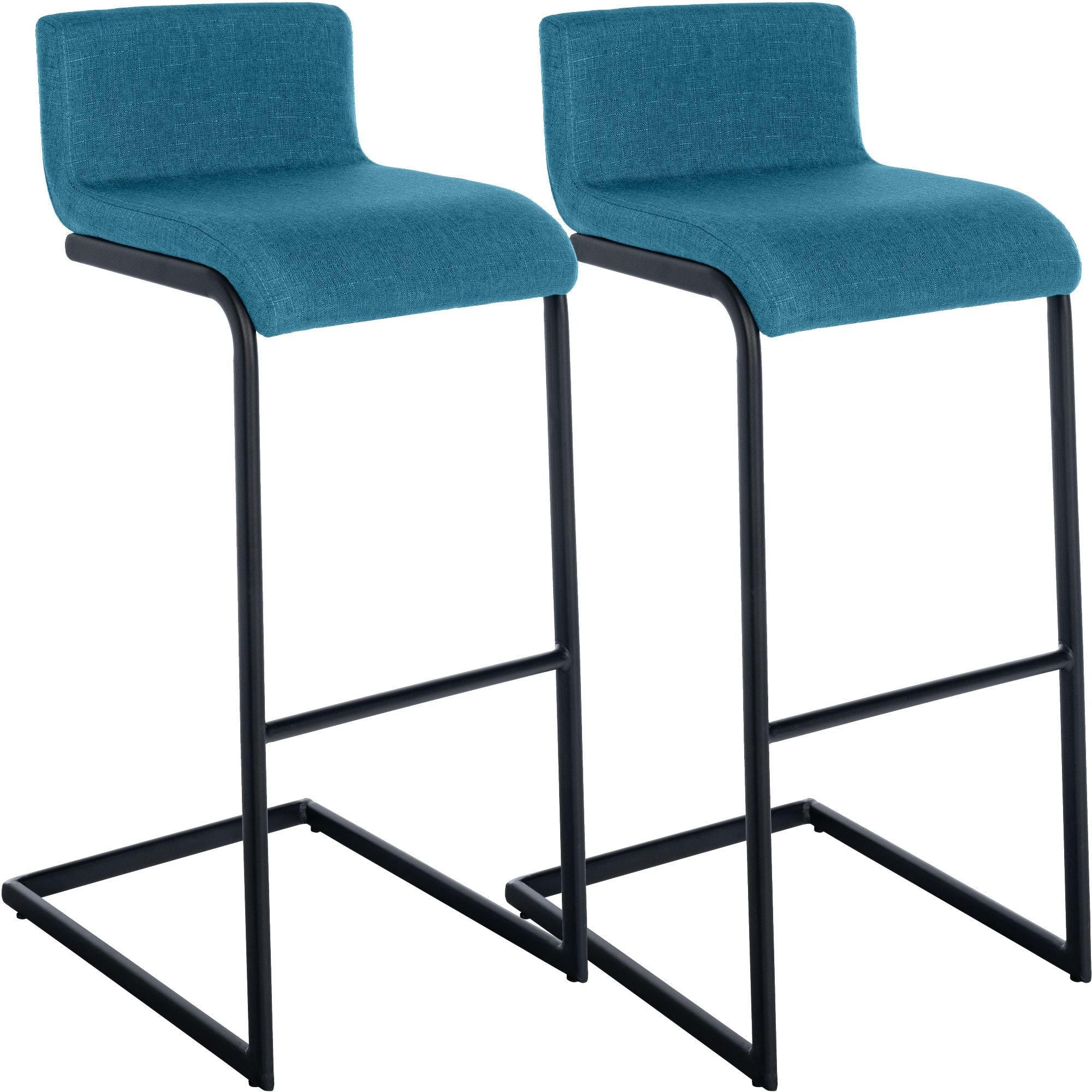 2er Set Barhocker Newport schwarzes Metallgestell