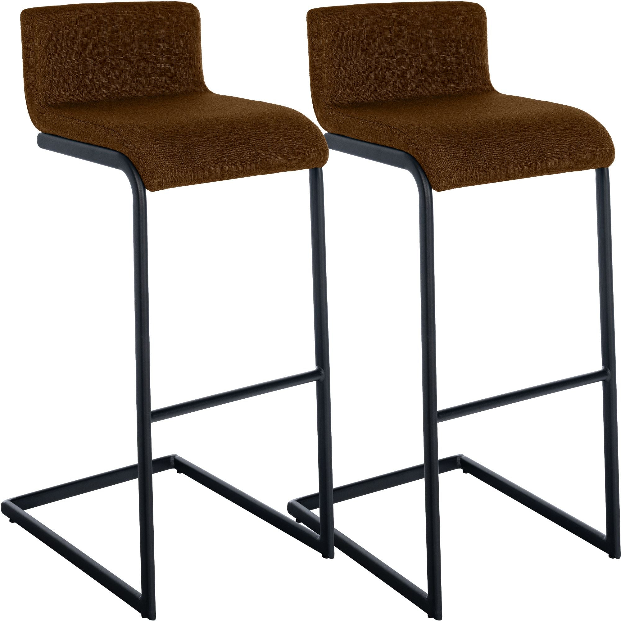 2er Set Barhocker Newport schwarzes Metallgestell
