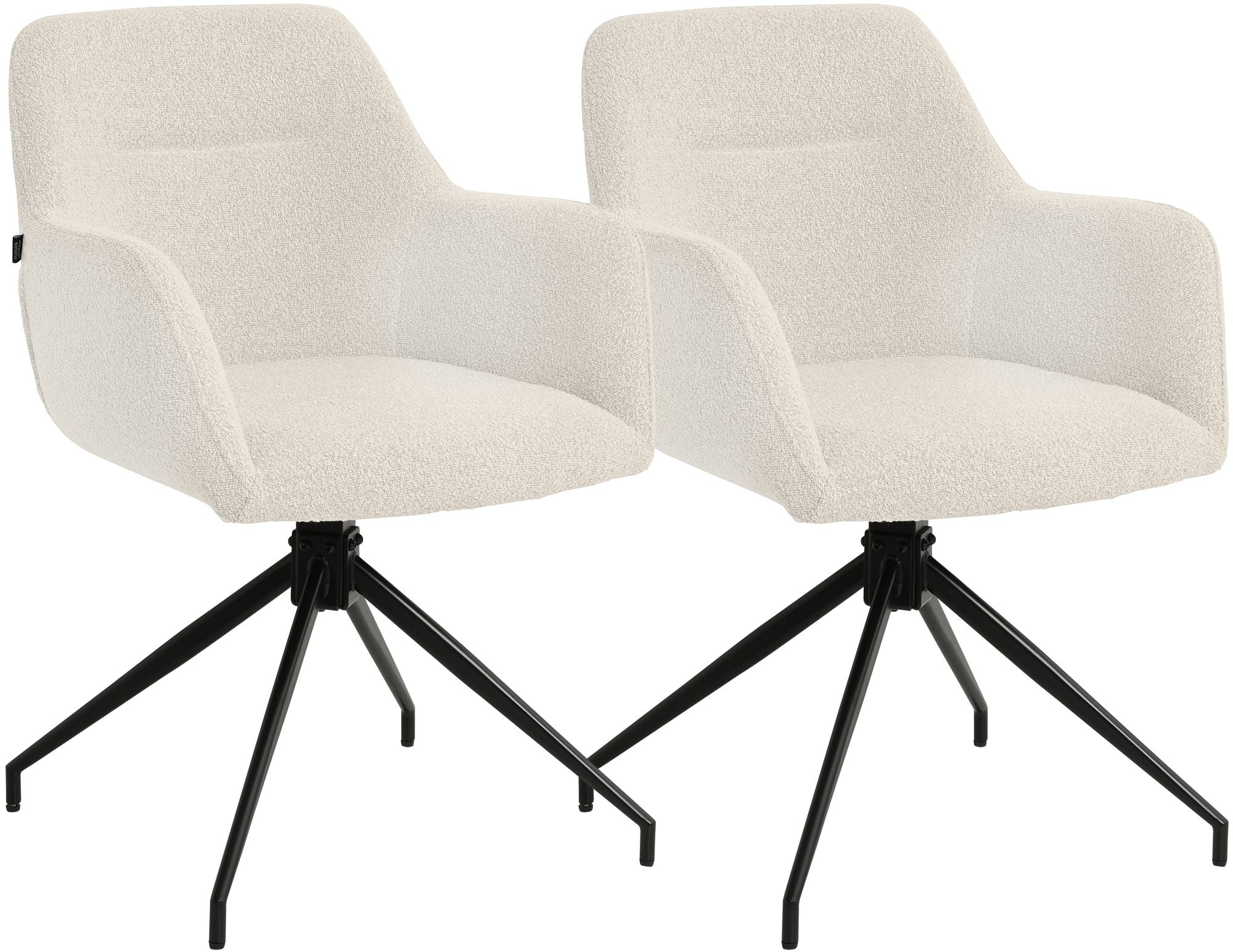 2er Set Esszimmerstühle Merlinda Teddystoff