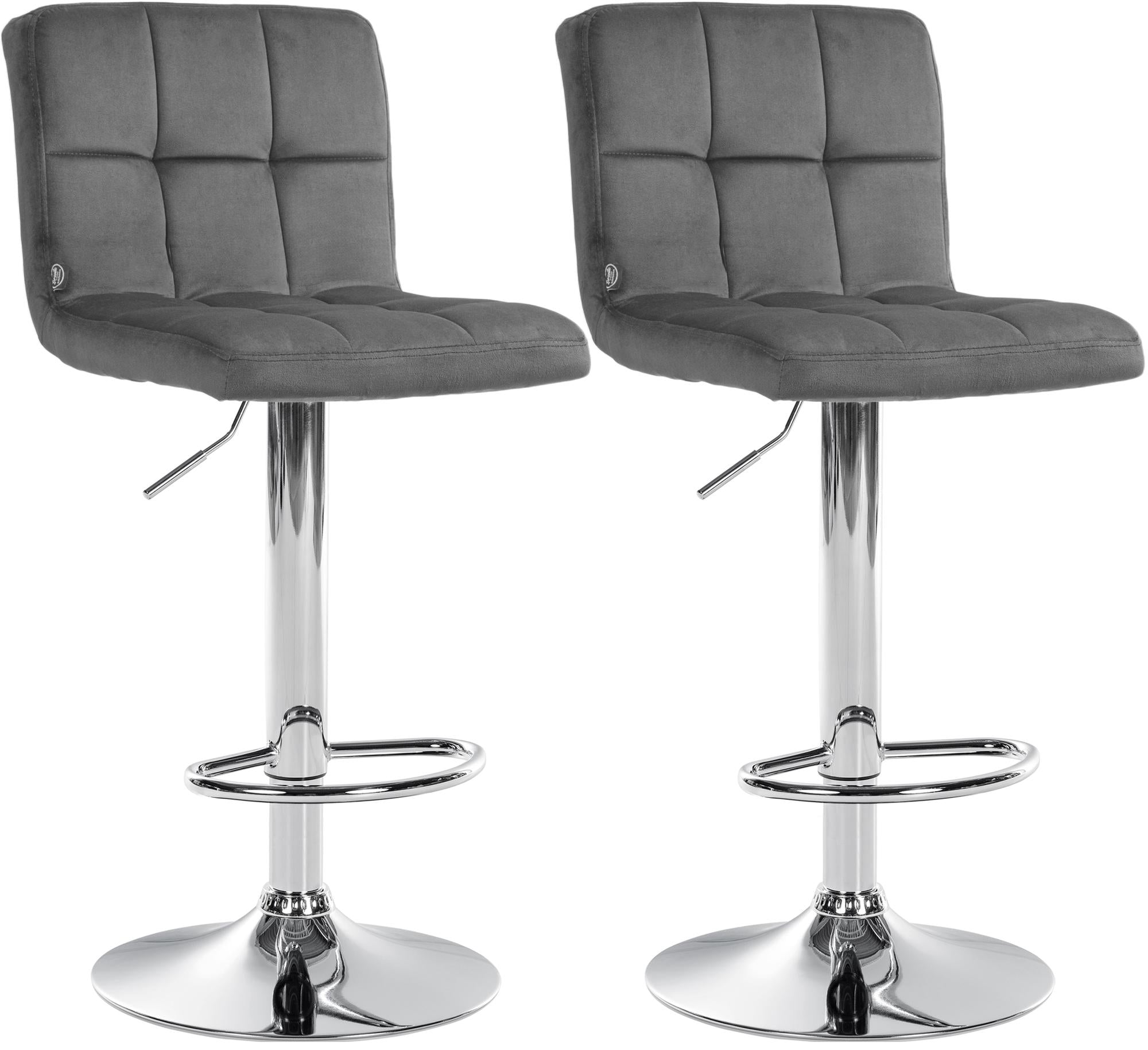 Set of 2 bar stools Peru velvet