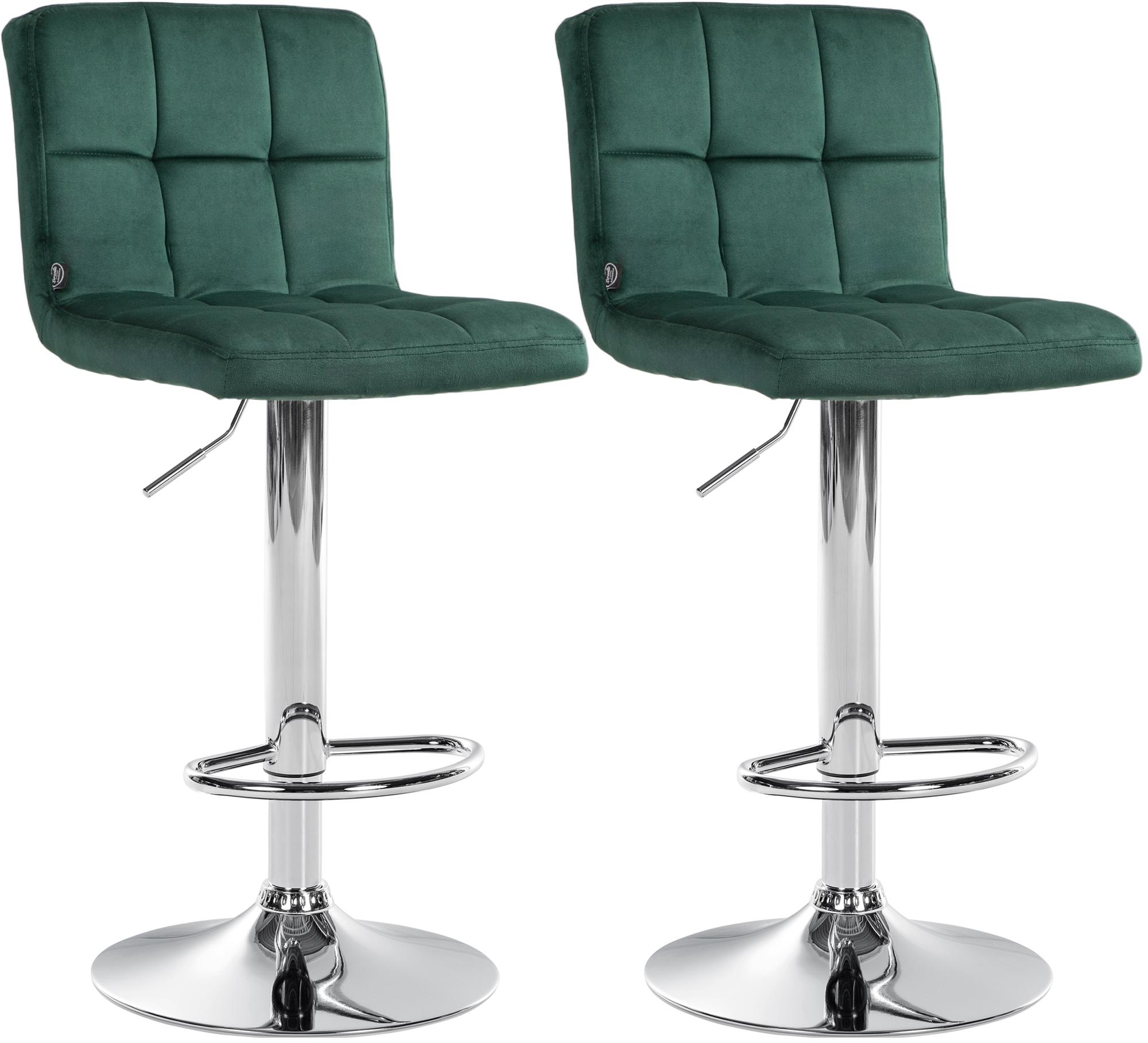 Set of 2 bar stools Peru velvet