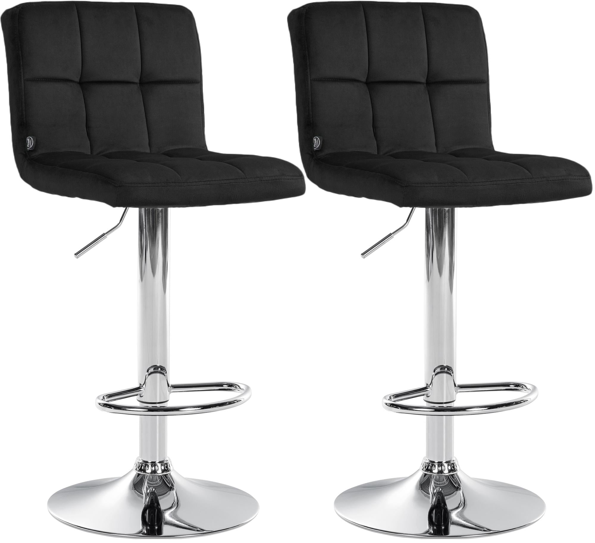 Set of 2 bar stools Peru velvet