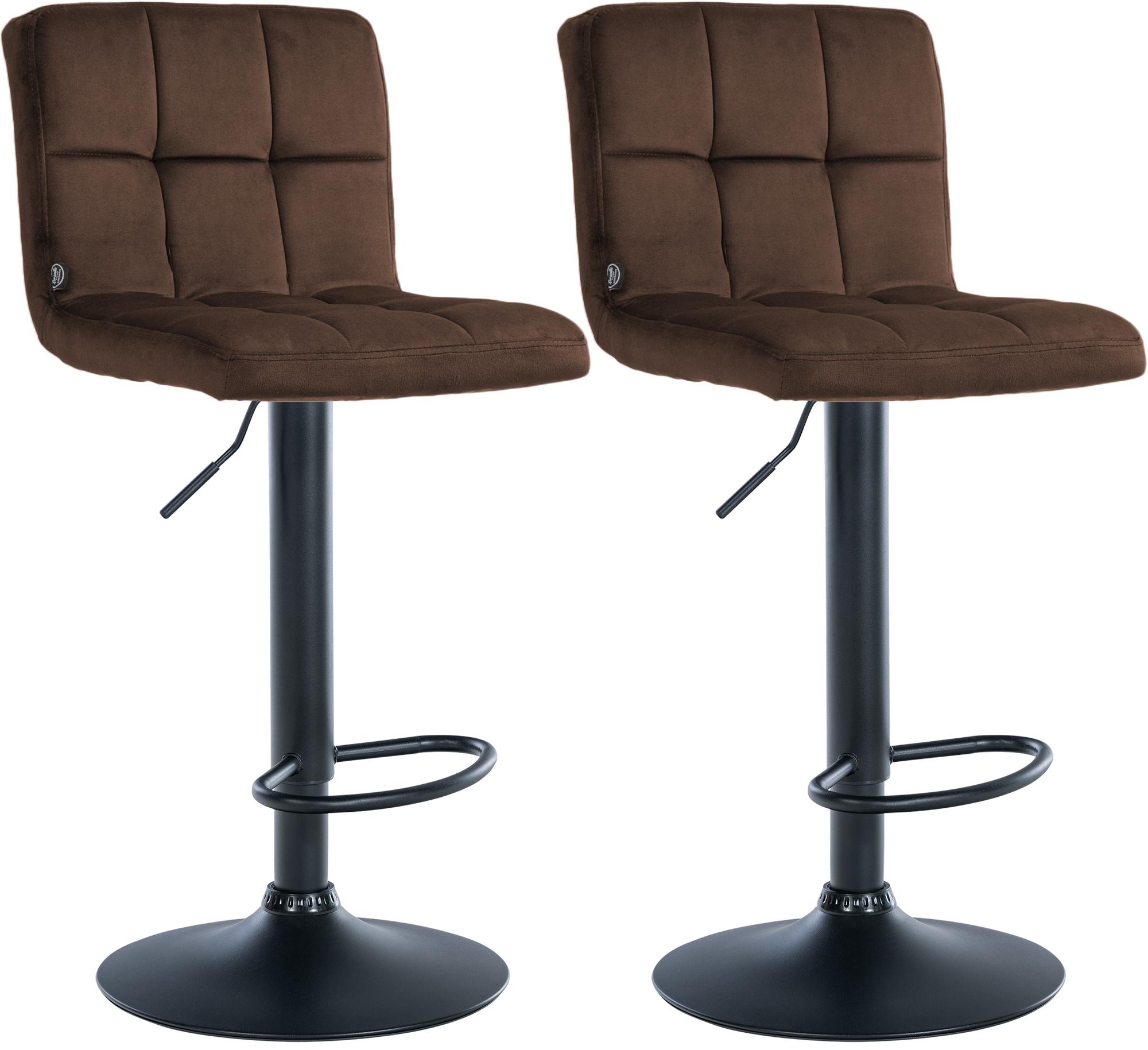 Set of 2 bar stools Peru velvet