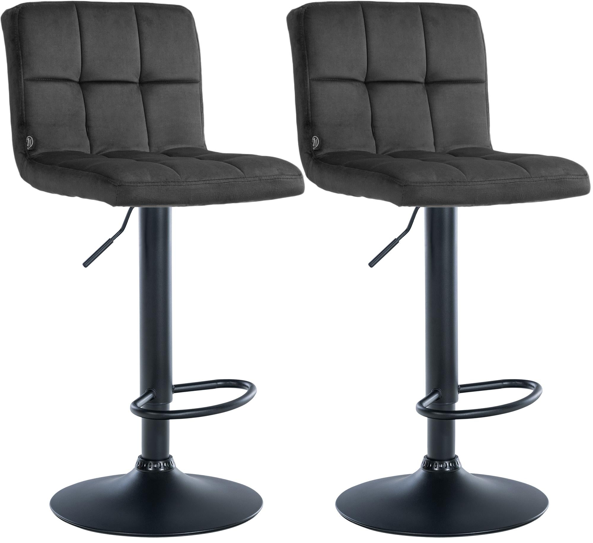 Set of 2 bar stools Peru velvet