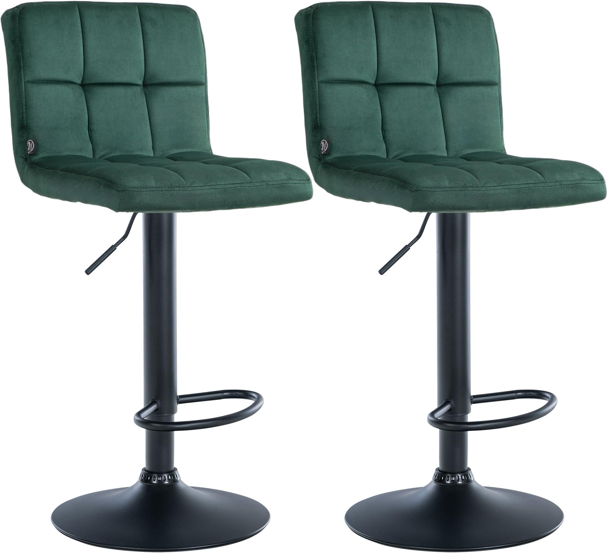 Set of 2 bar stools Peru velvet