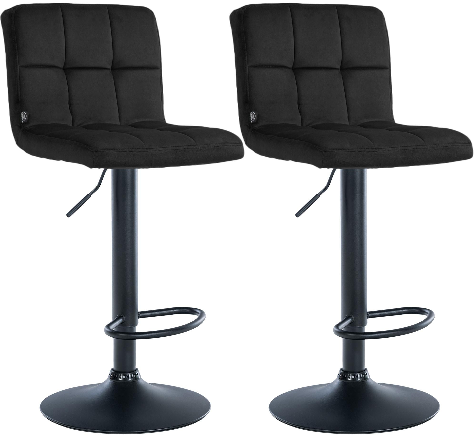 Set of 2 bar stools Peru velvet