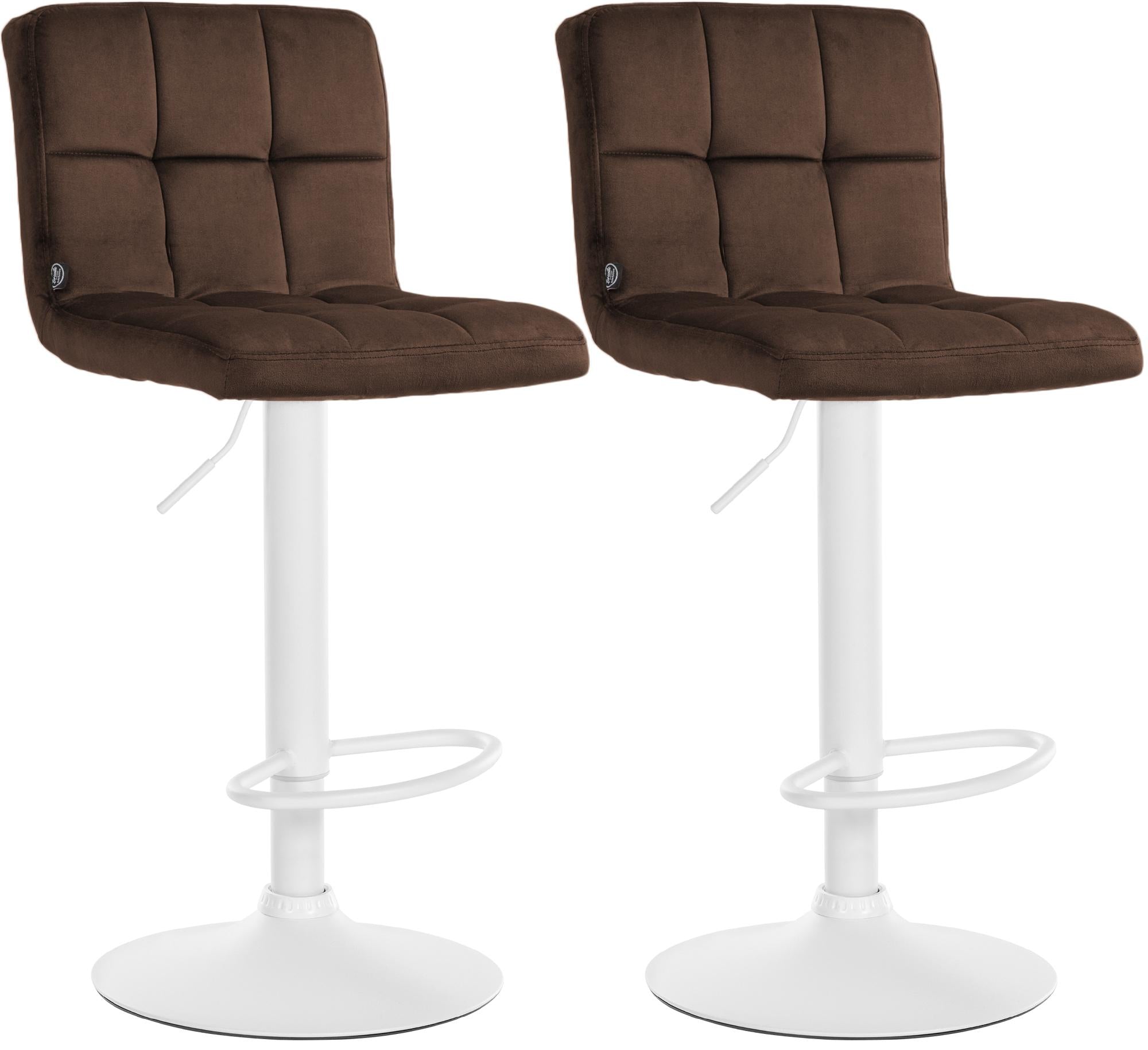 Set of 2 bar stools Peru velvet