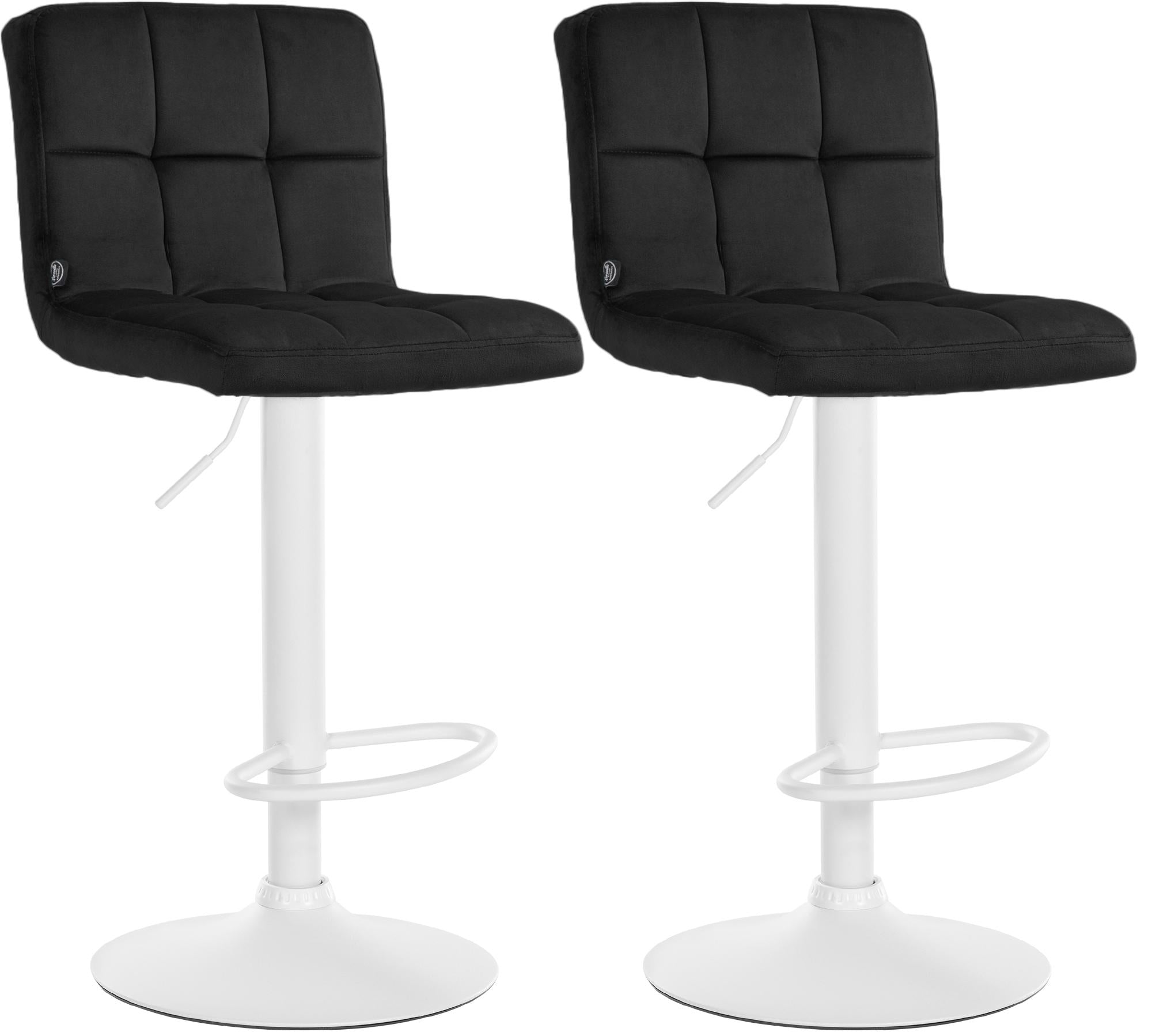 Set of 2 bar stools Peru velvet