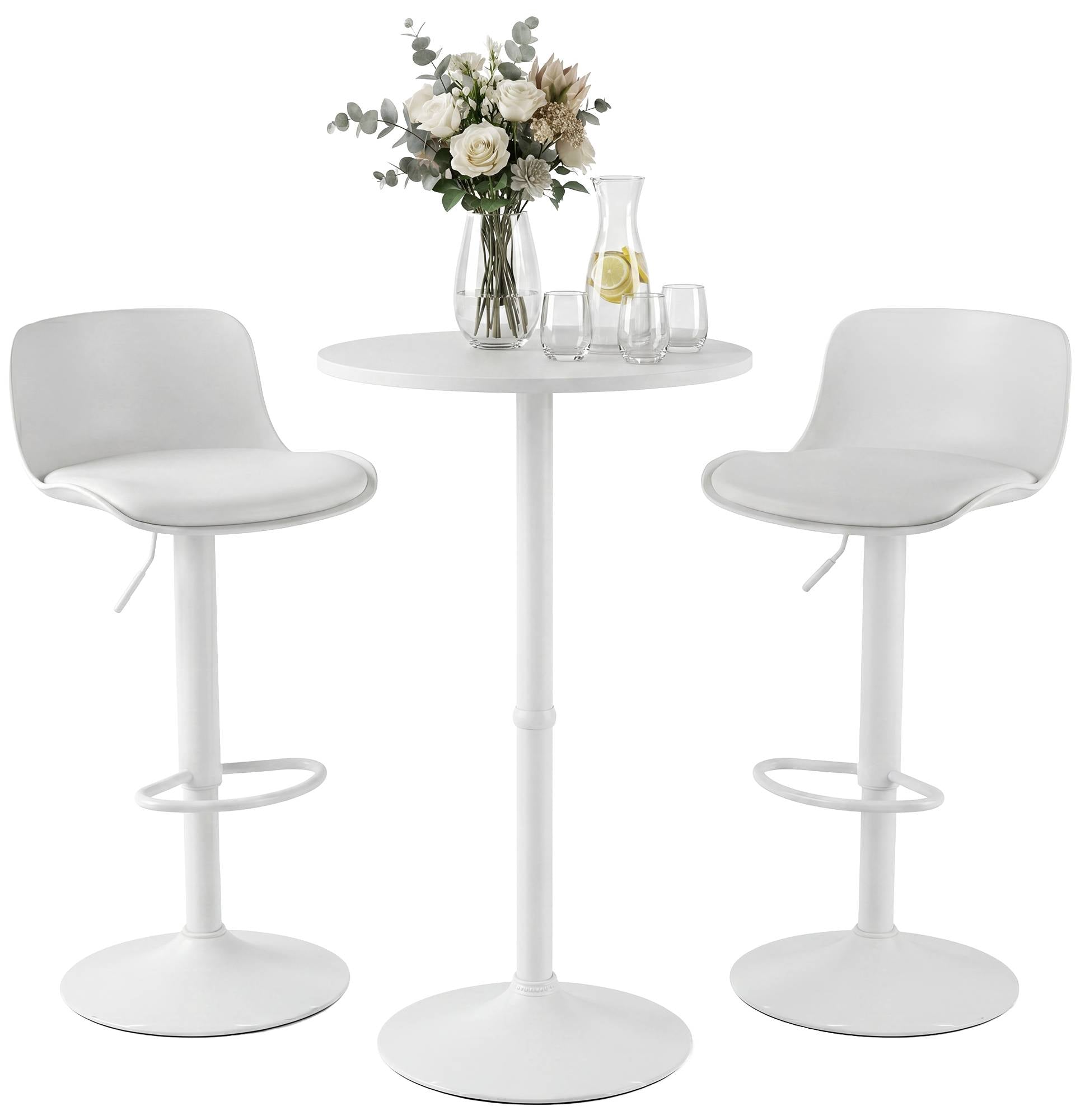 2er Bartisch Set Velor Kunstleder