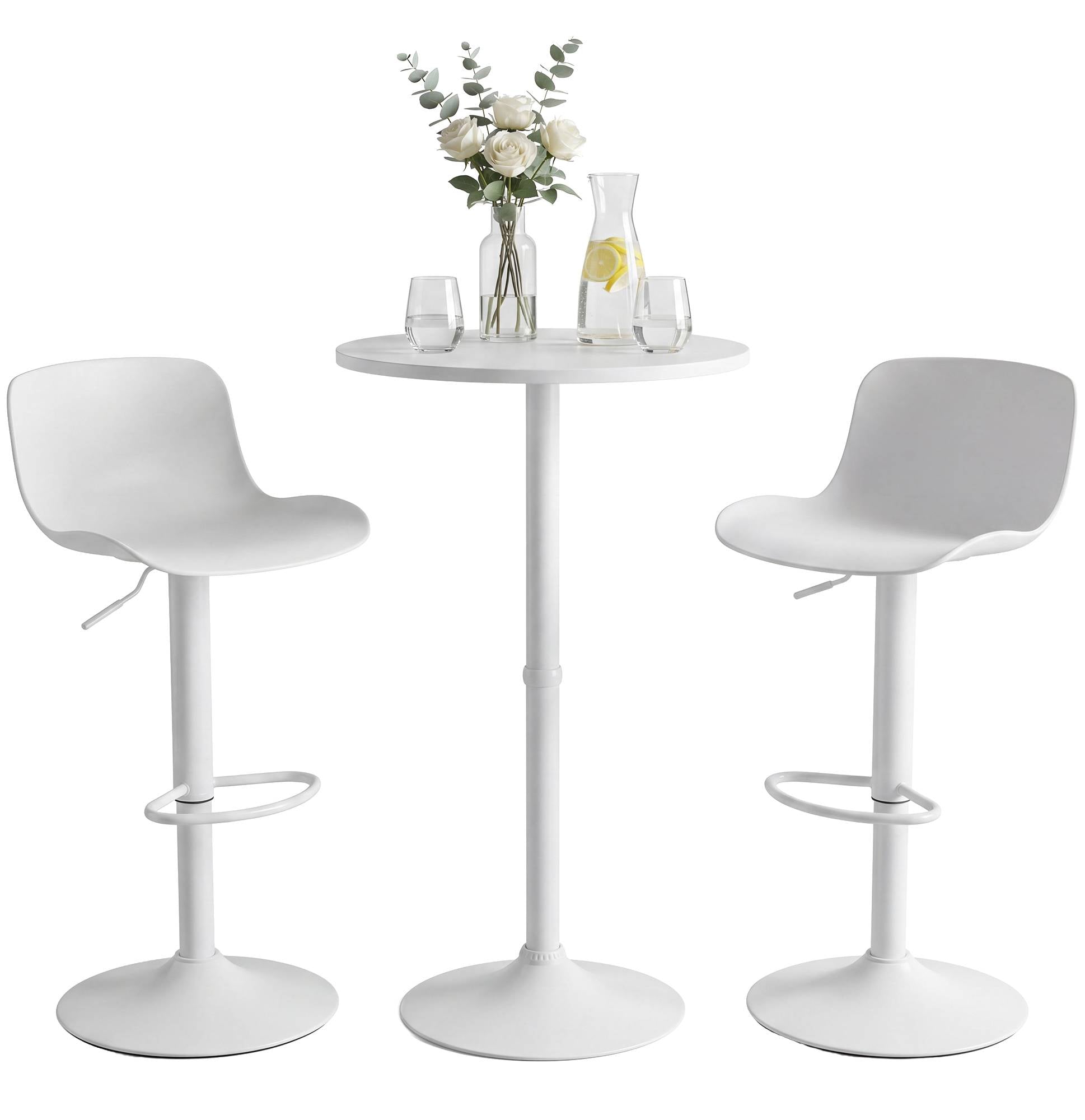 2er Bartisch Set Velor Kunststoff