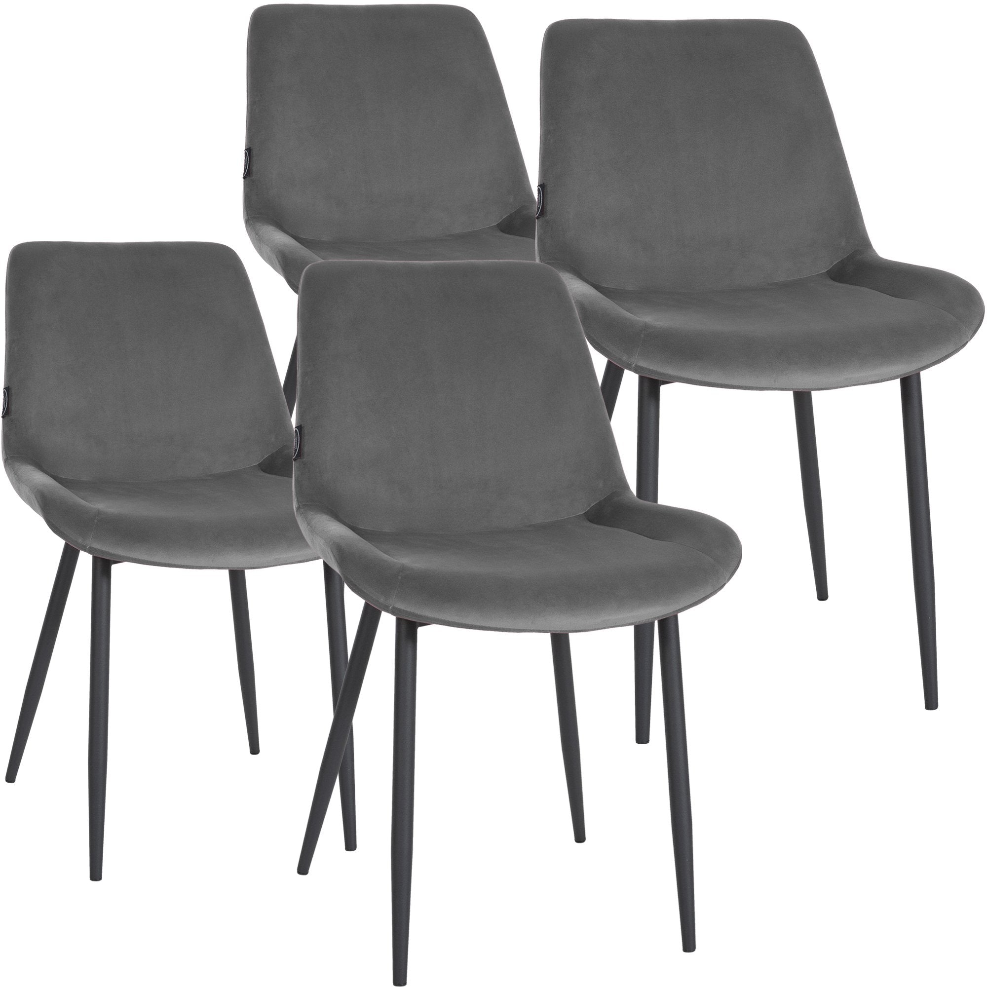 4er Set Esszimmerstühle Victoria Samt