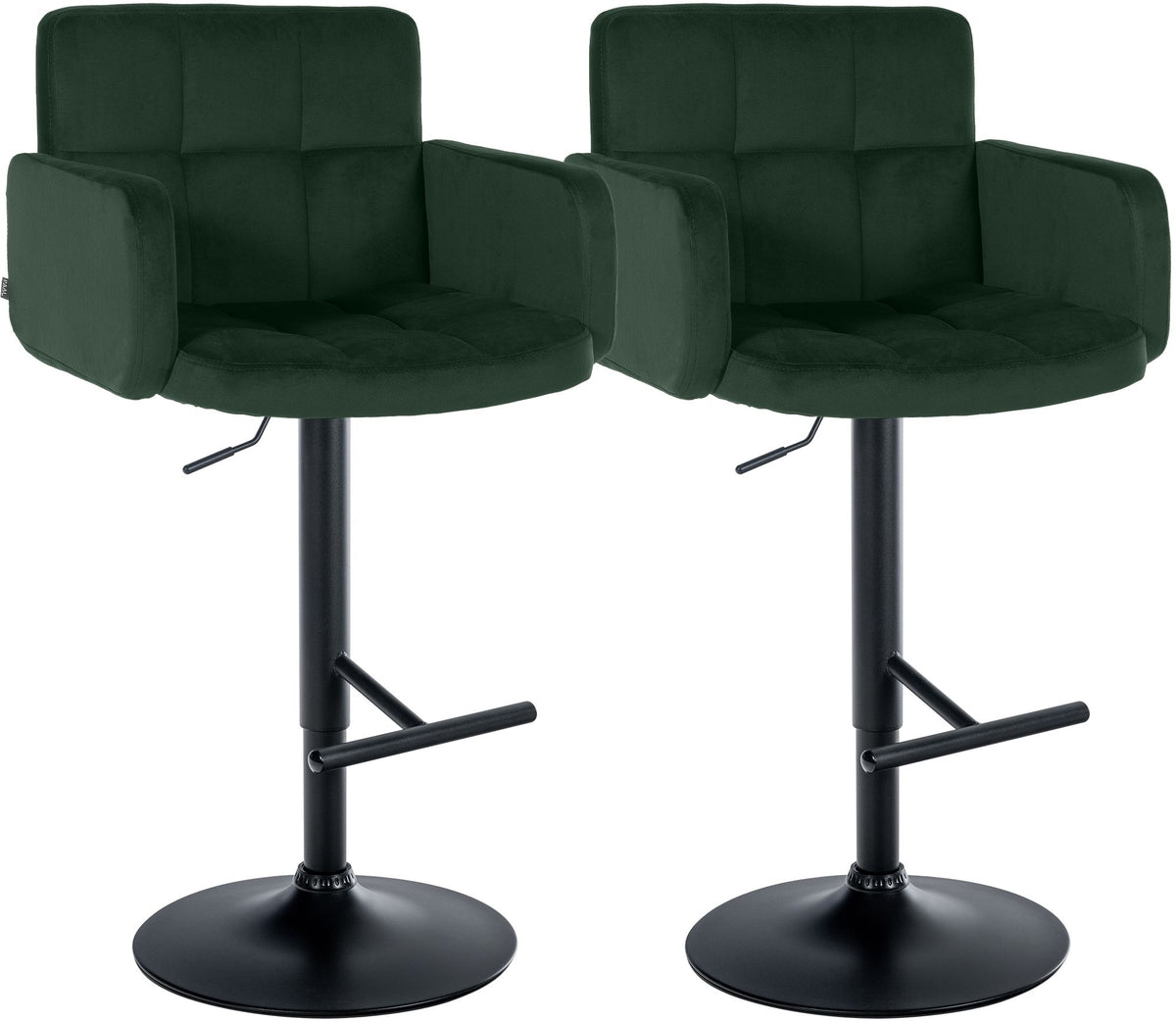 2er Set Barhocker Los Angeles Samt
