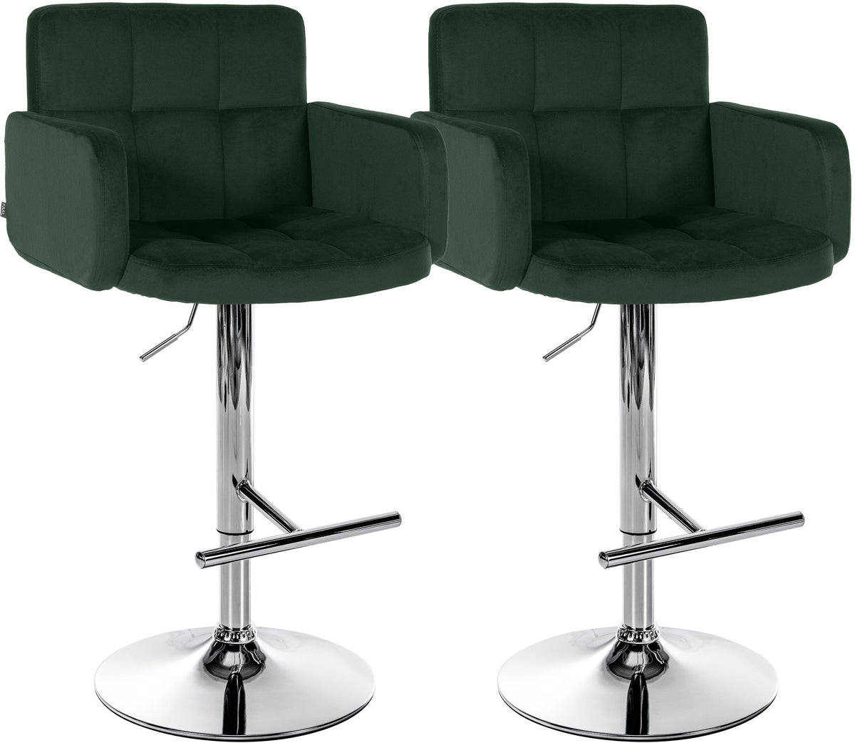 2er Set Barhocker Los Angeles Samt