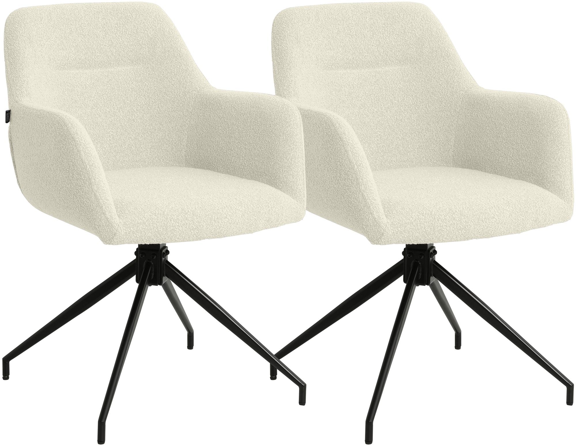 2er Set Esszimmerstühle Merlinda Teddystoff
