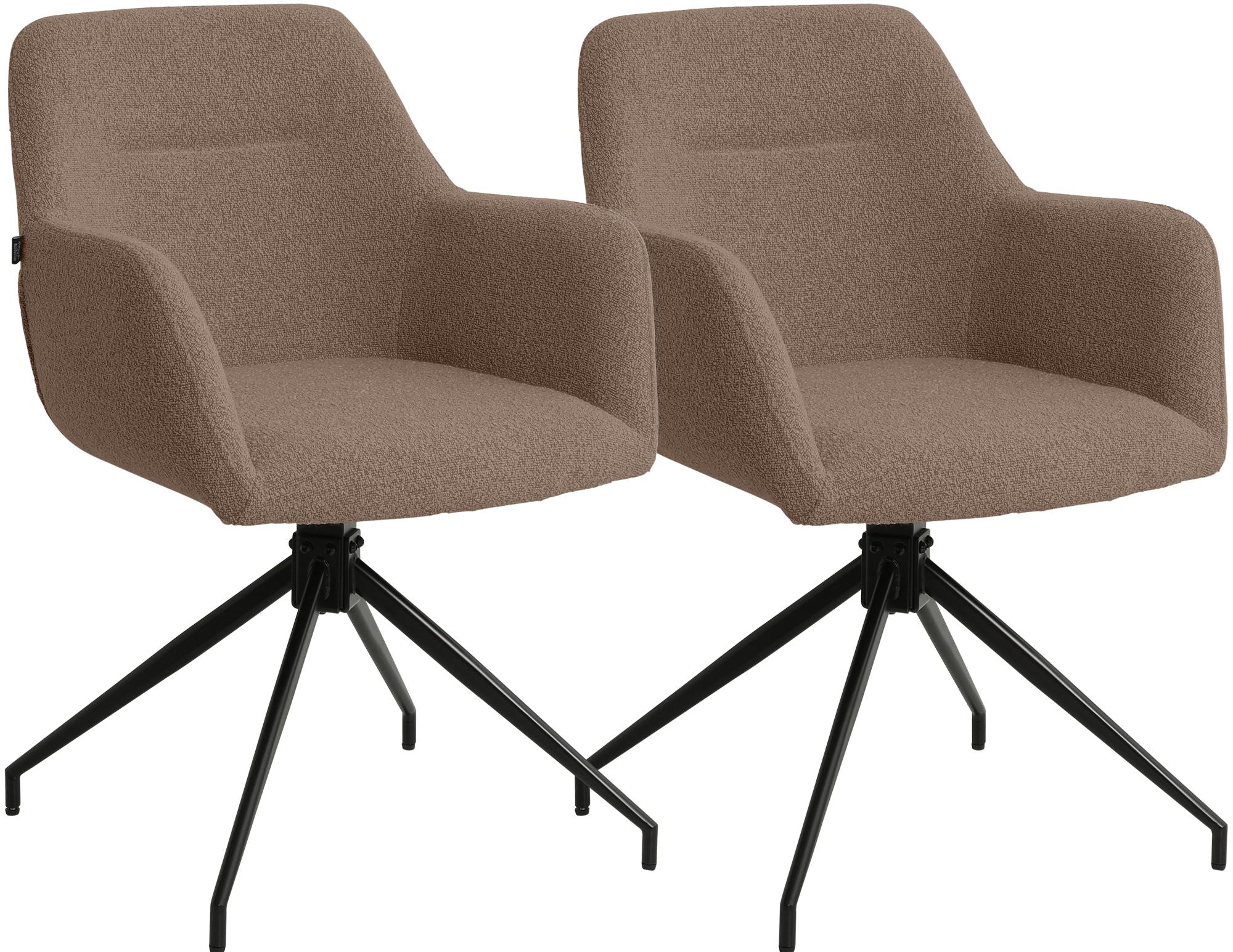 2er Set Esszimmerstühle Merlinda Teddystoff