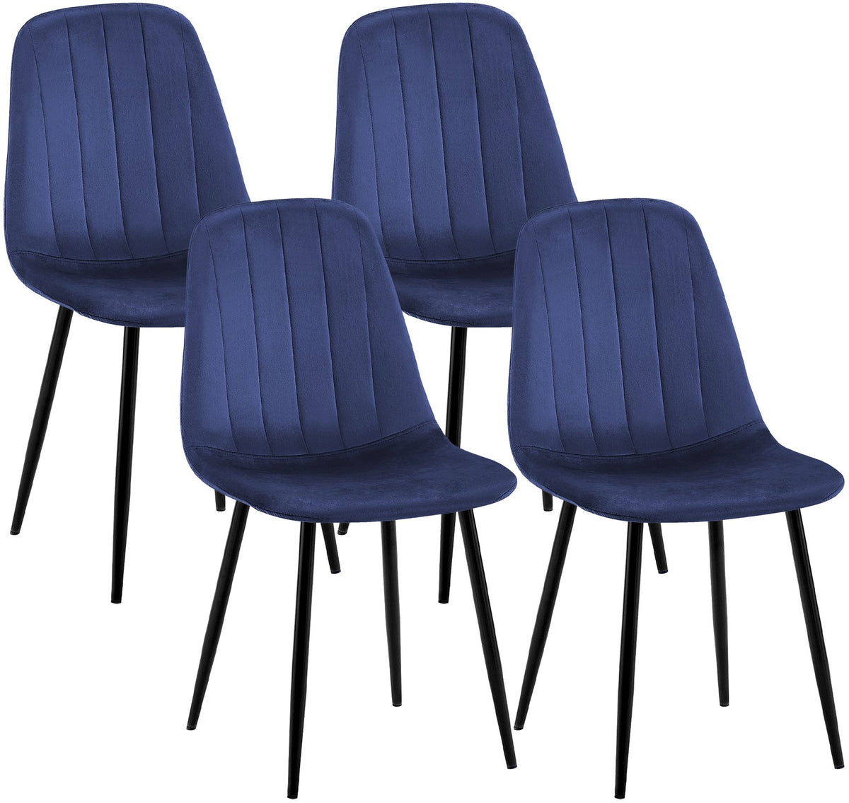 4er Set Esszimmerstühle Baxter Samt