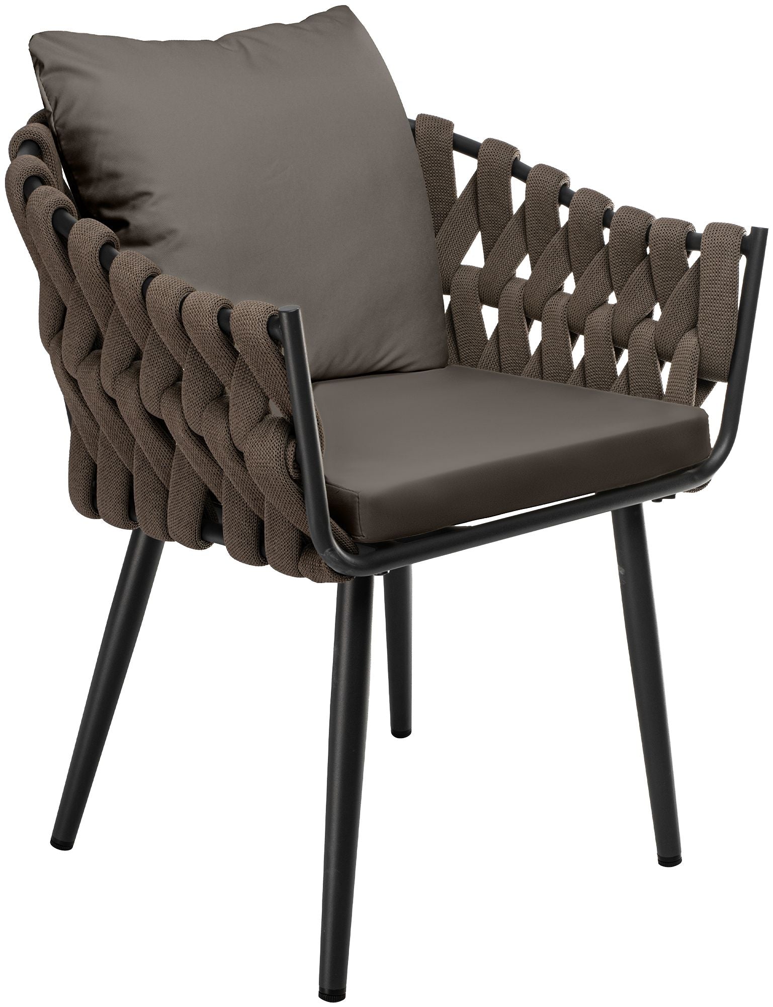 Gartensessel Naxos Taupe mit Sitzkissen