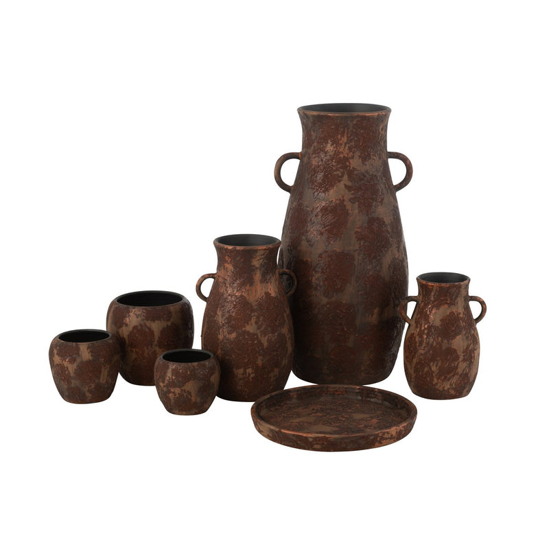 Vase Amphora Terra Brown/Rust Large 70x36 cm