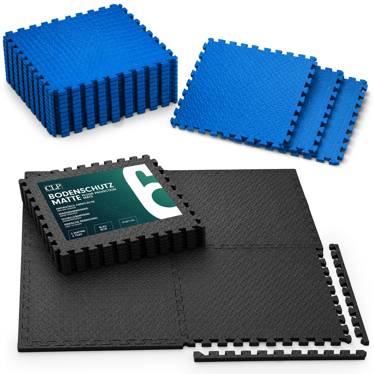 Bodenschutzmatte 61x61 cm 6er-Set