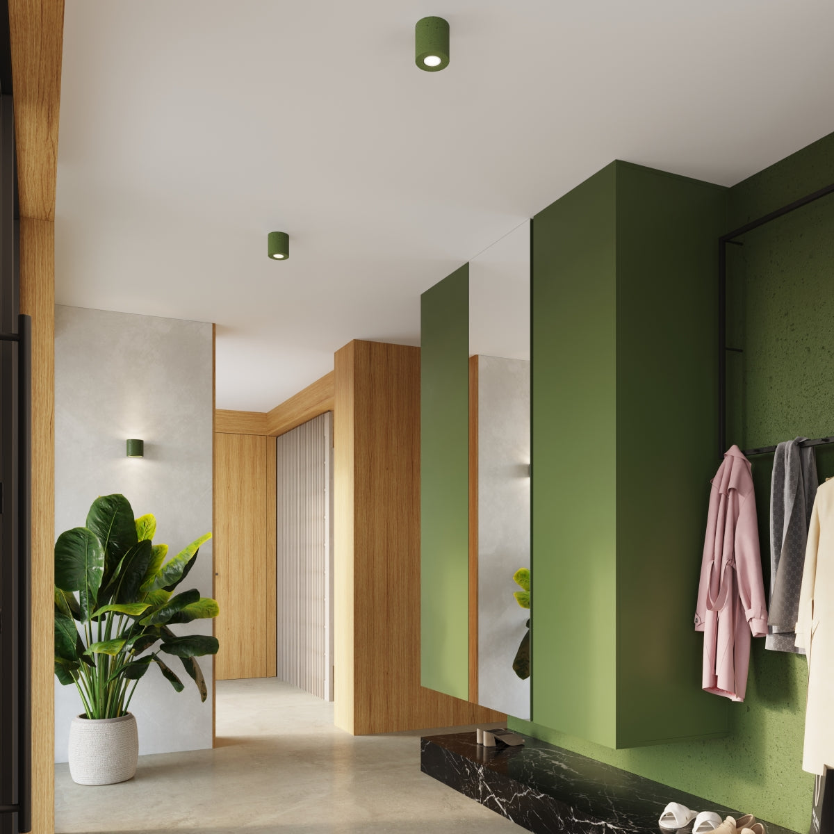 Plafond ORBIS beton olivgrün