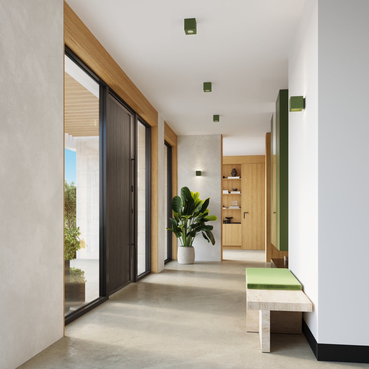 Plafond QUAD beton olivgrün