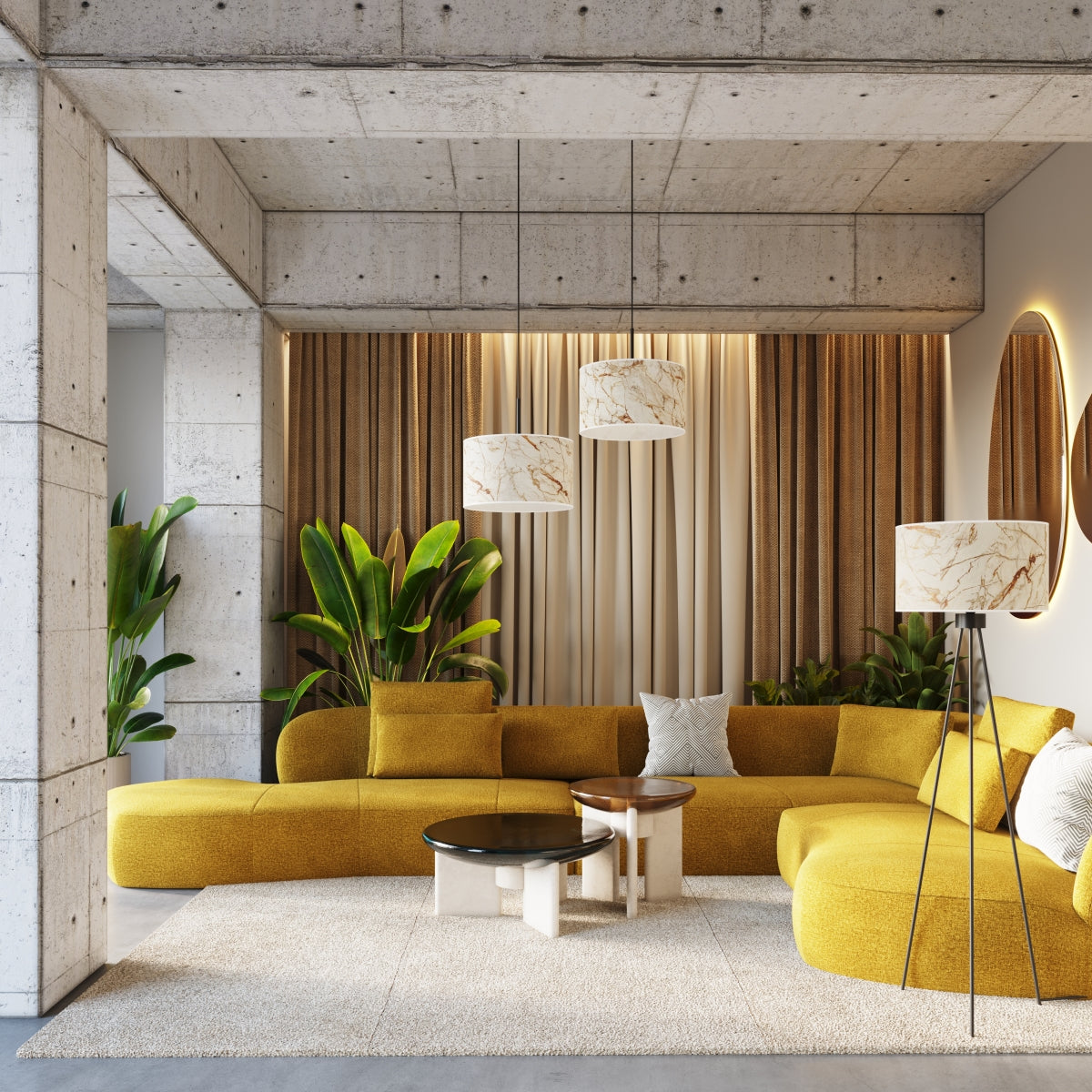 Pendelleuchte NEVIA marmor