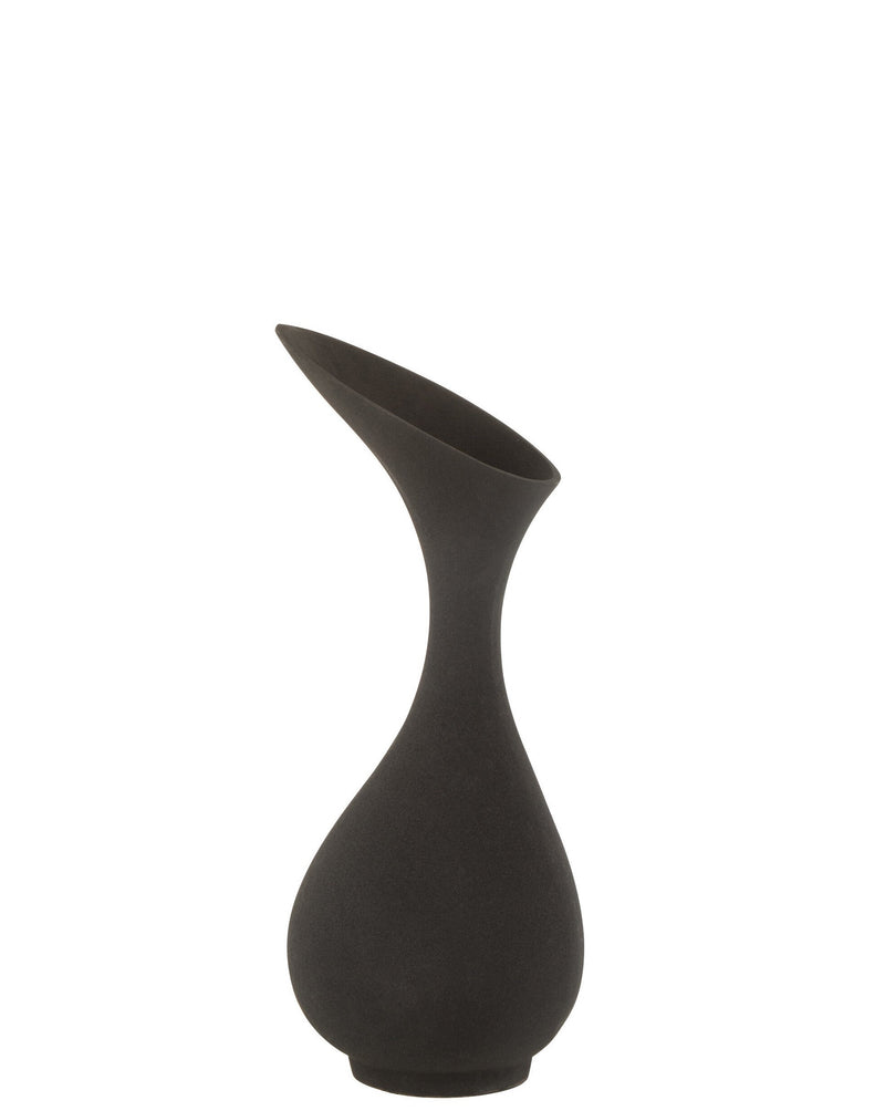 Set of 2 vase 'Olivia Elegance' - sophisticated black aluminum vase for a modern ambience, height 45cm