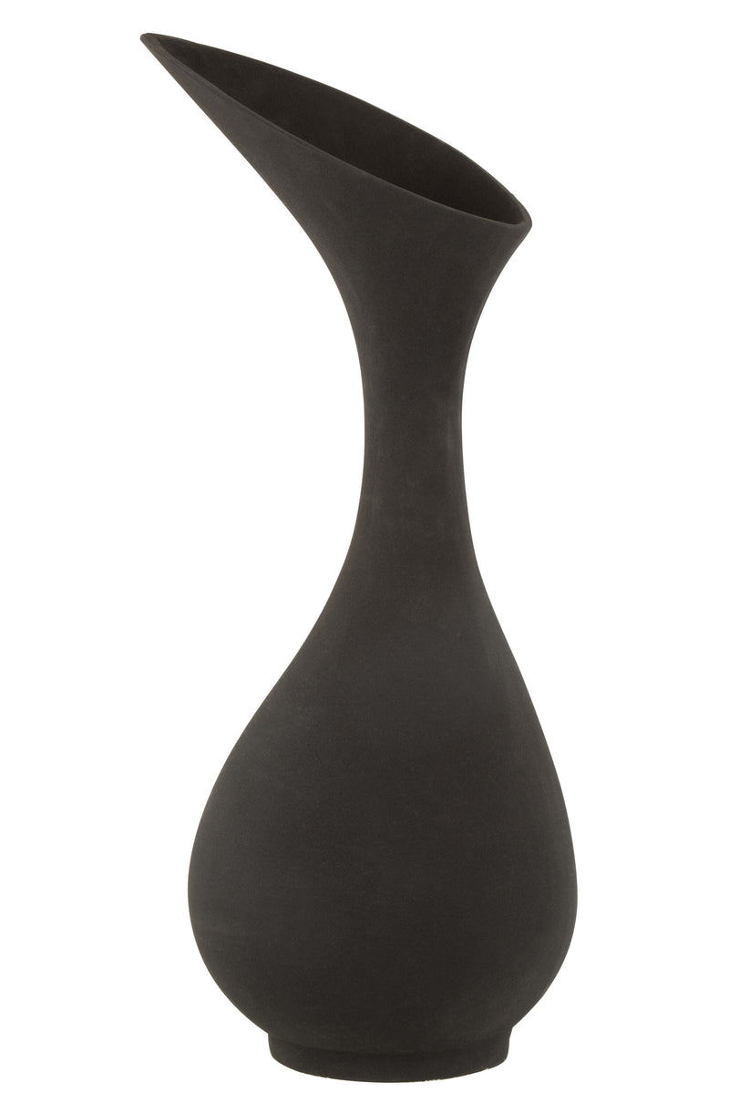 Vase 'Olivia Elegance' - sophisticated black aluminum vase for a modern ambience, height 77.5m