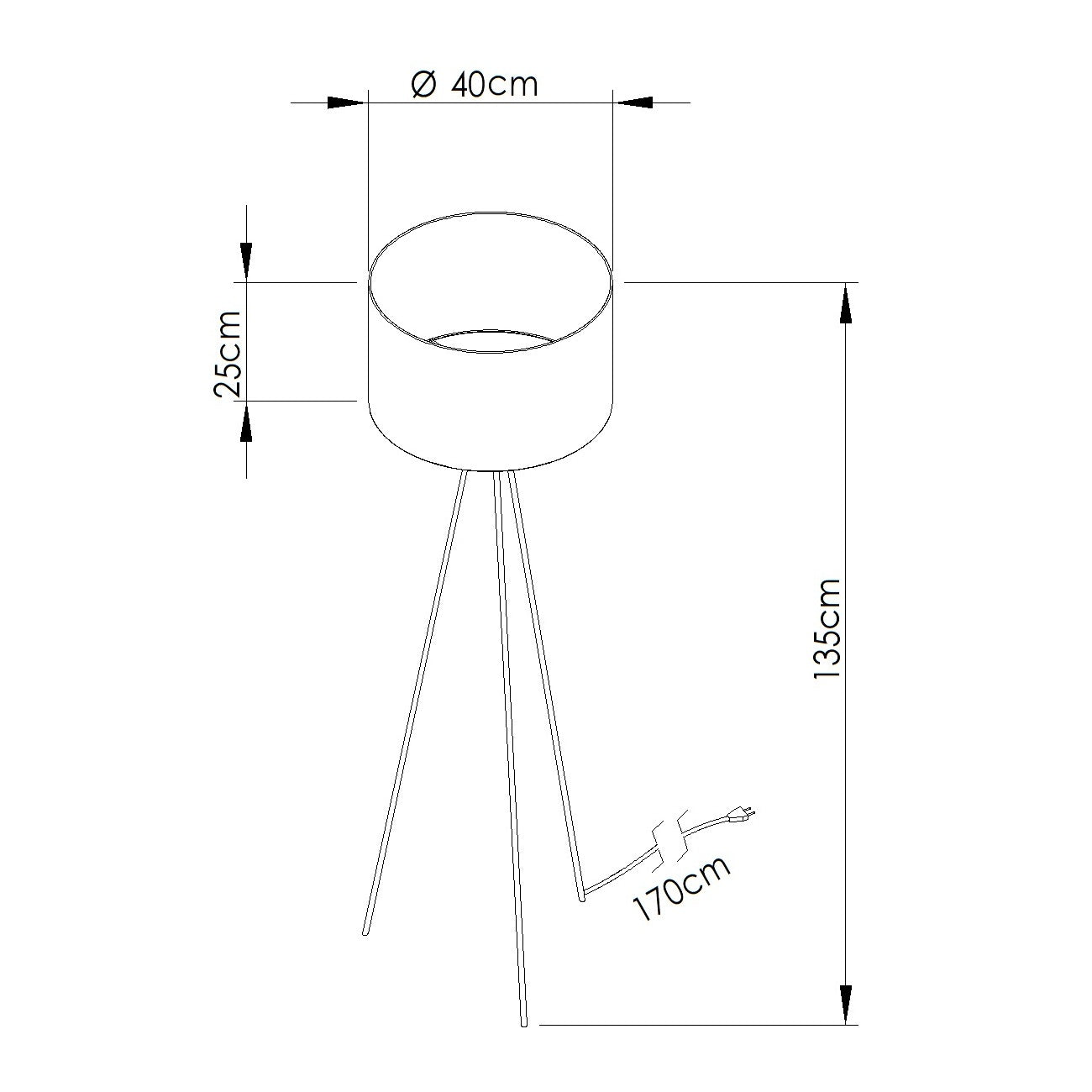 Stehleuchte NEVIA marineblau