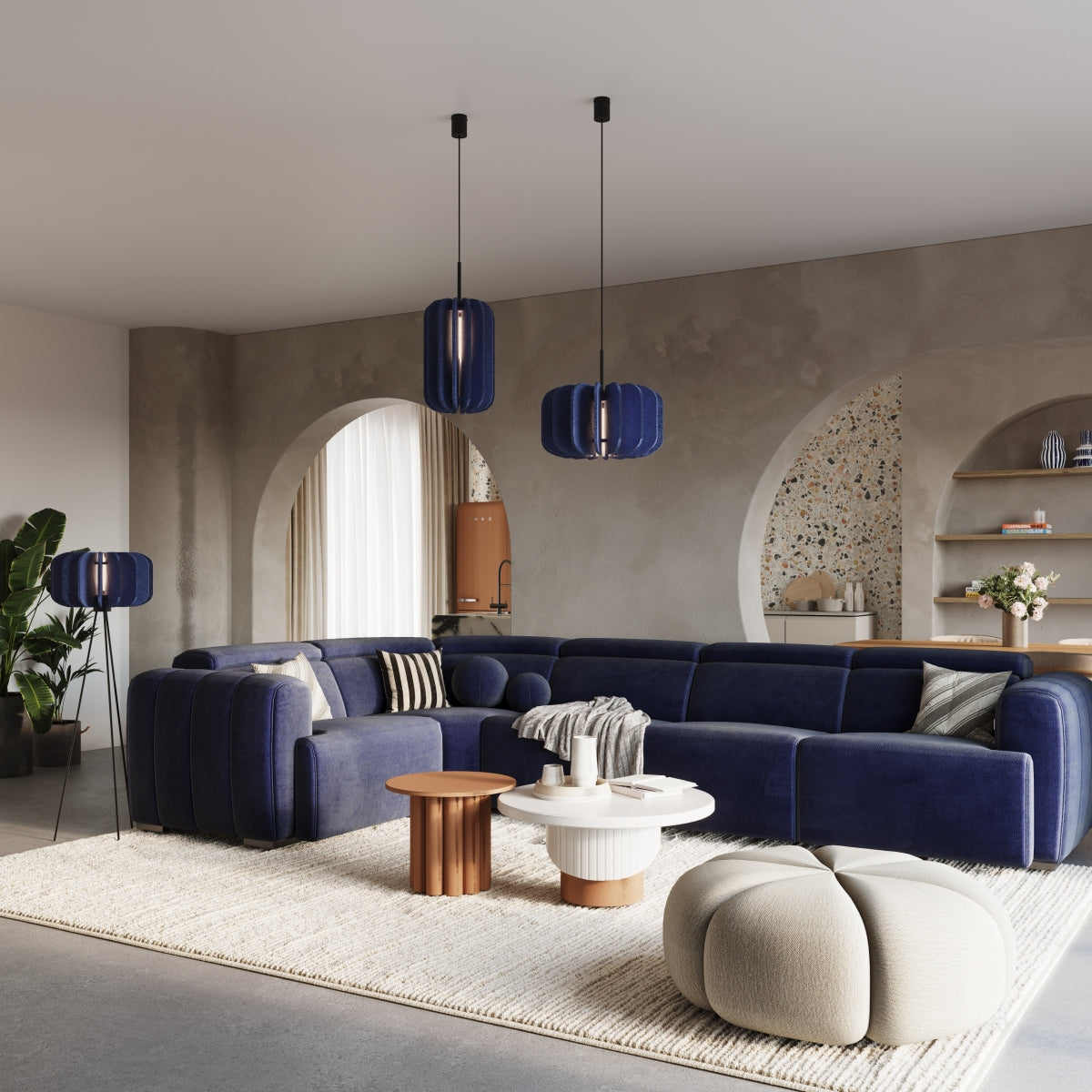 Pendelleuchte MULA 27 marineblau