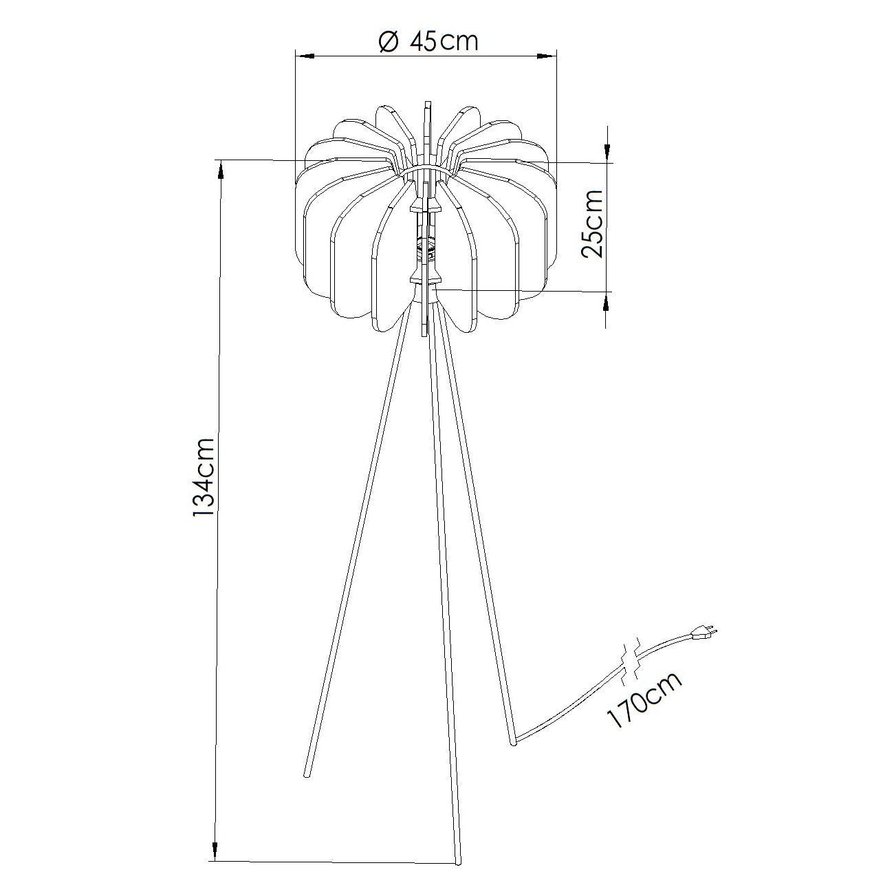 Stehleuchte MULA 45 beige
