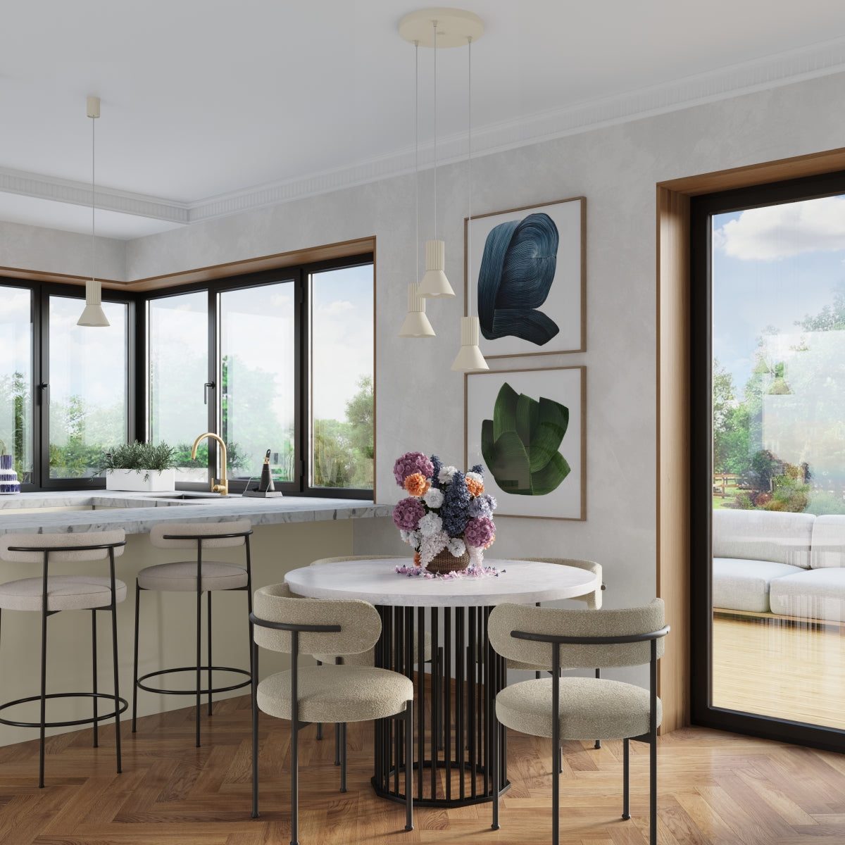 Pendelleuchte ESTRIA 1 beige