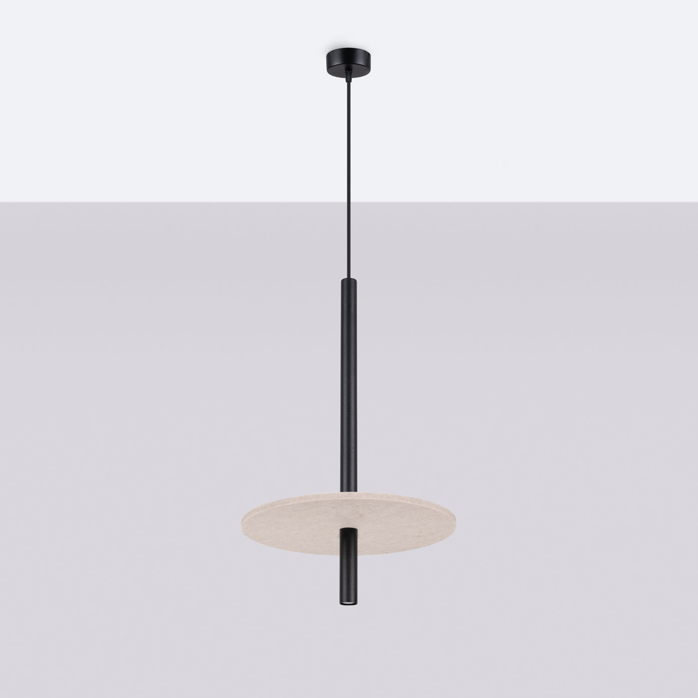 Pendelleuchte FELTRO 1 schwarz/beige