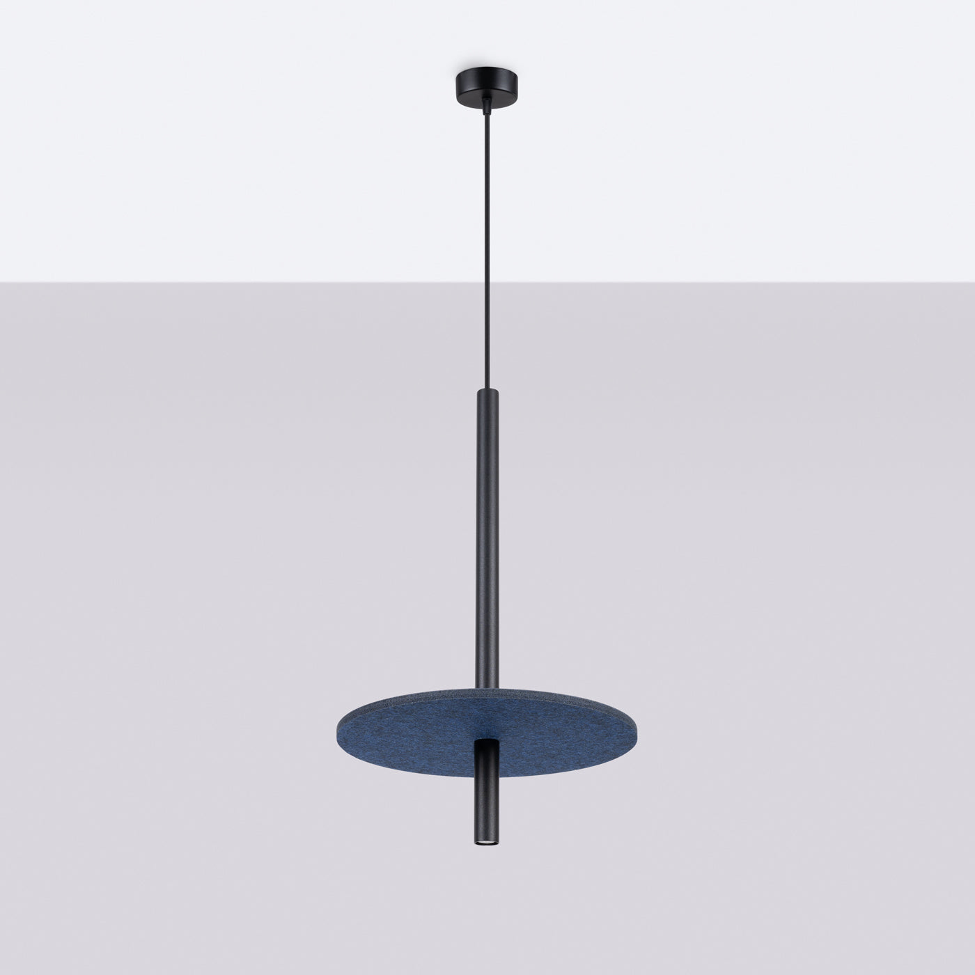 Pendelleuchte FELTRO 1 schwarz/marineblau