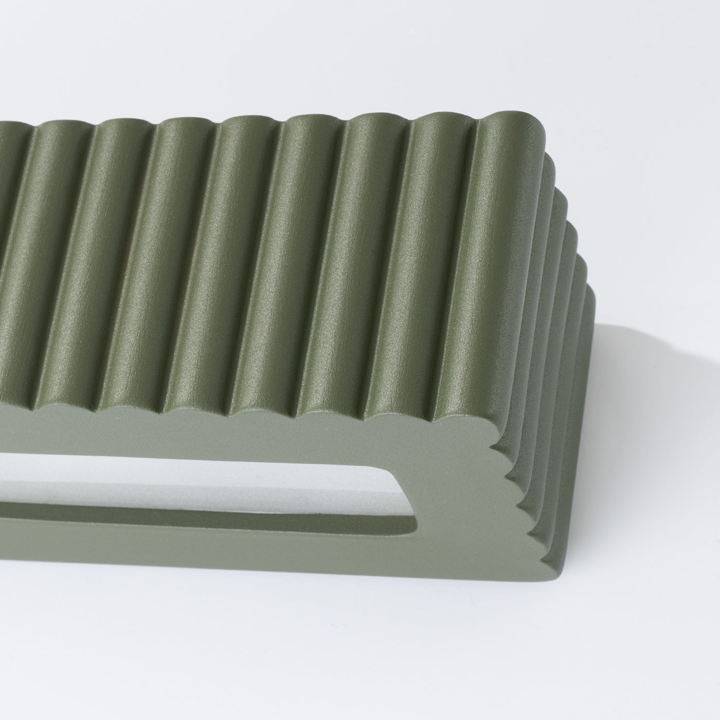 Wandleuchte Keramik RIGATA olivgrün