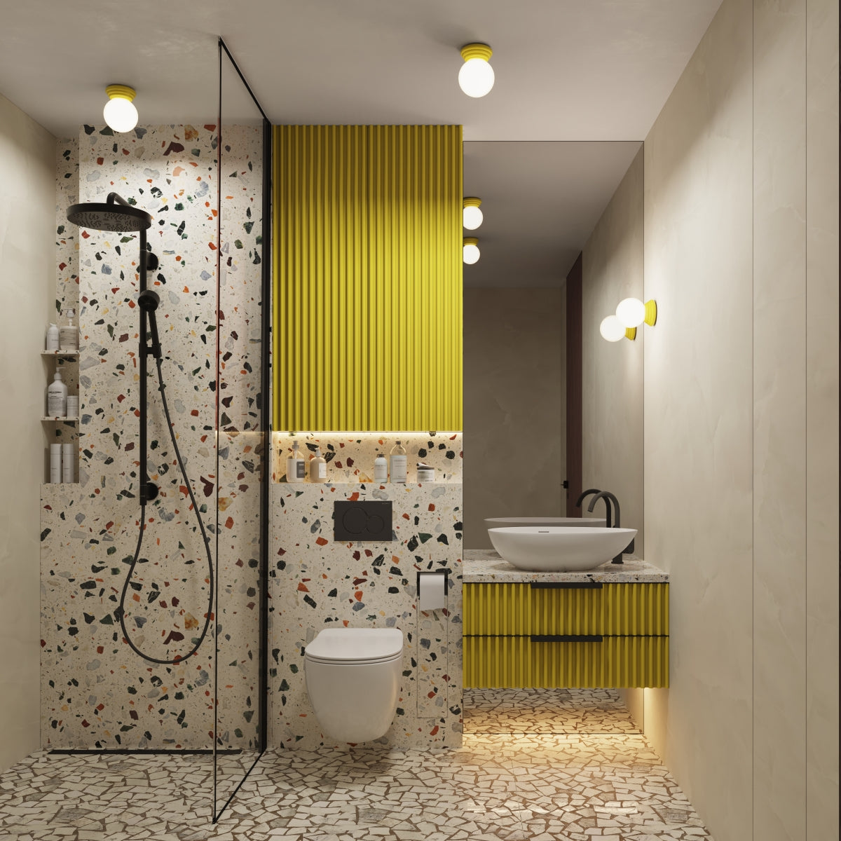 Plafond ZORI gelb IP44